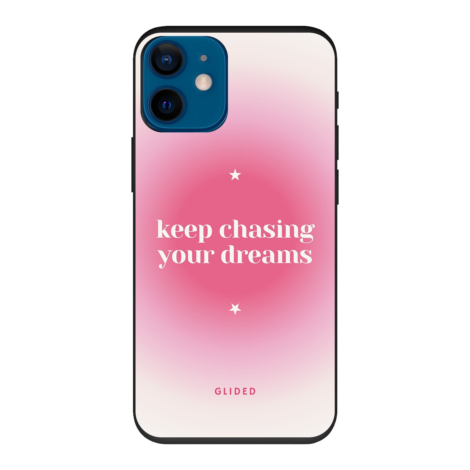 Chasing Dreams Handyhülle für iPhone 12 mini mit inspirierender Botschaft und schlankem Design, idealer Schutz und Motivation.