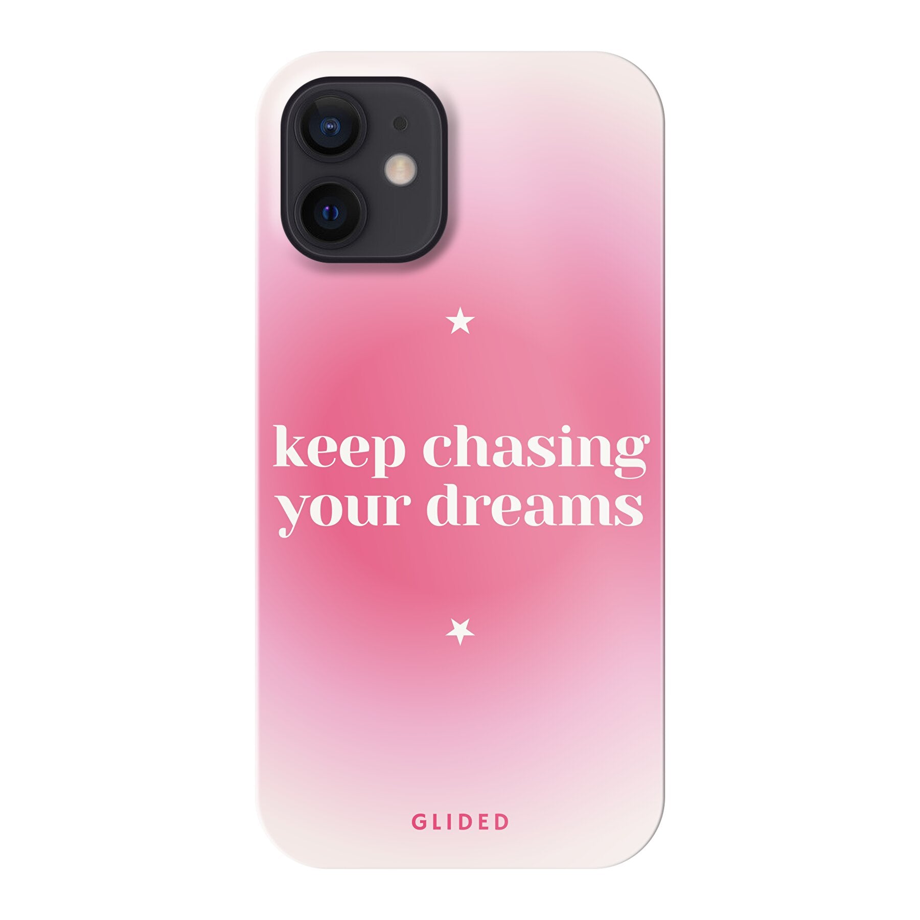 Chasing Dreams Handyhülle für iPhone 12 mini mit inspirierender Botschaft und schlankem Design, idealer Schutz und Motivation.