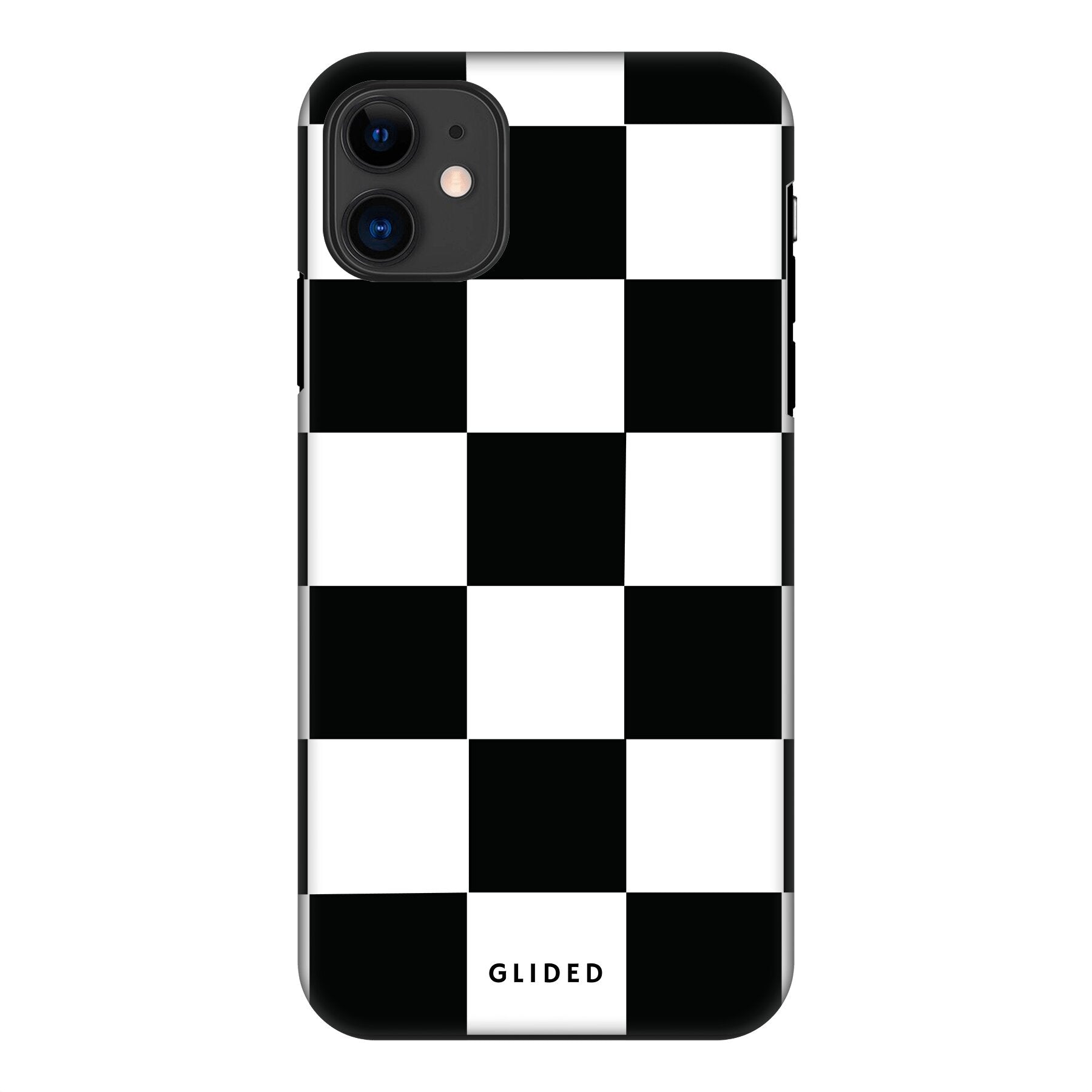 Elegante 'Classic Chess' iPhone 11-Hülle mit traditionellem Schachbrettmuster, bietet stilvollen Schutz und Ausdruck von Persönlichkeit.