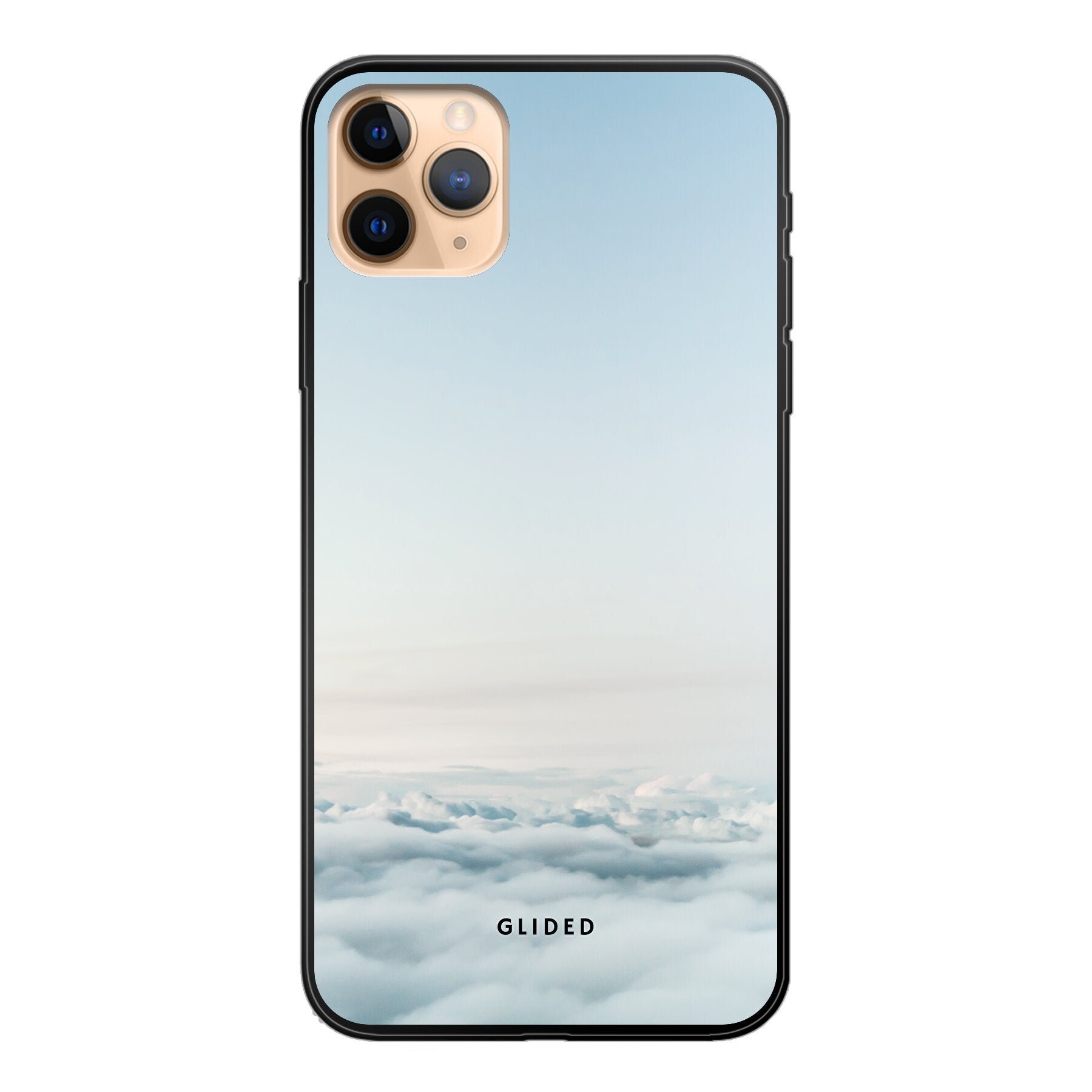 Die 'Cloudy' iPhone 11 Pro Max Handyhülle mit einem sanften Wolken-Design, das eine beruhigende Atmosphäre schafft.