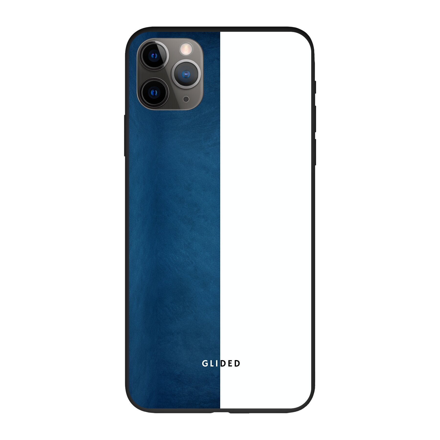 Contrast Handyhülle für iPhone 11 Pro Max in Blau und Weiß, stilvoll und schützend.