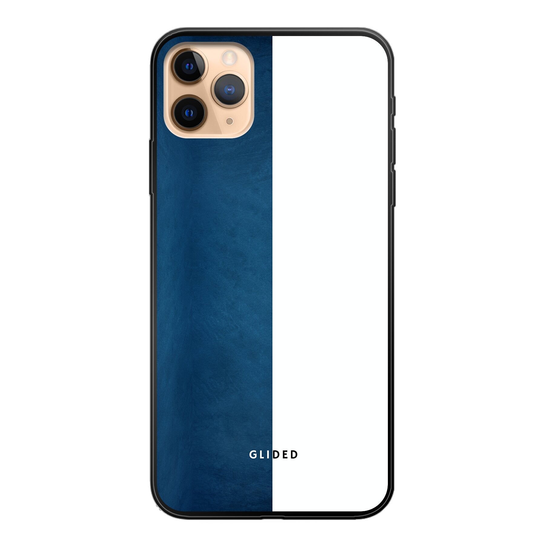 Contrast Handyhülle für iPhone 11 Pro Max in Blau und Weiß, stilvoll und schützend.