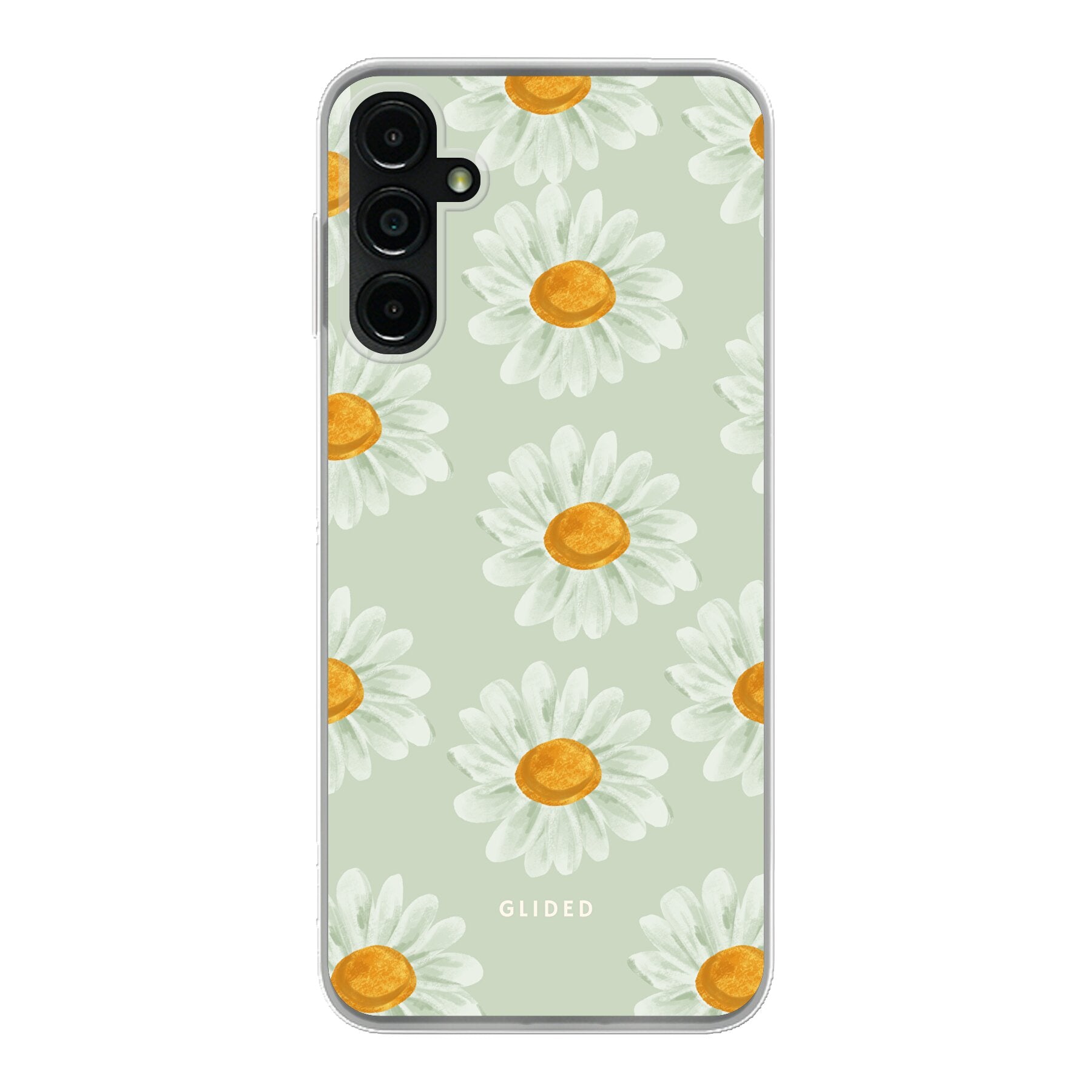 Daisy Handyhülle für Samsung Galaxy A14 5G mit zarten Gänseblümchen in voller Blüte, stilvoll und schützend.