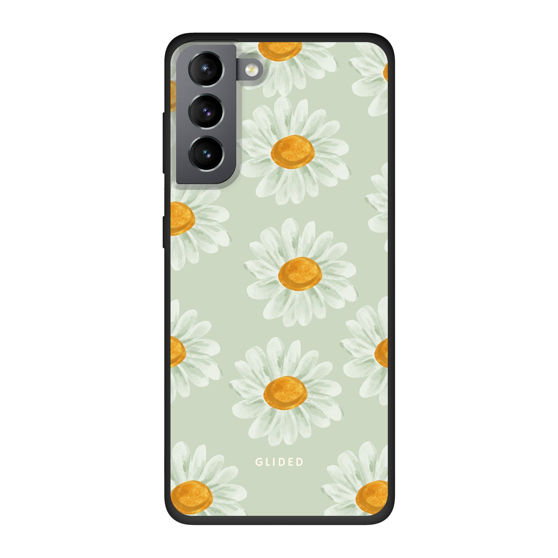 Daisy Handyhülle für Samsung Galaxy S10 mit zarten Gänseblümchen in voller Blüte, stilvoll und schützend.