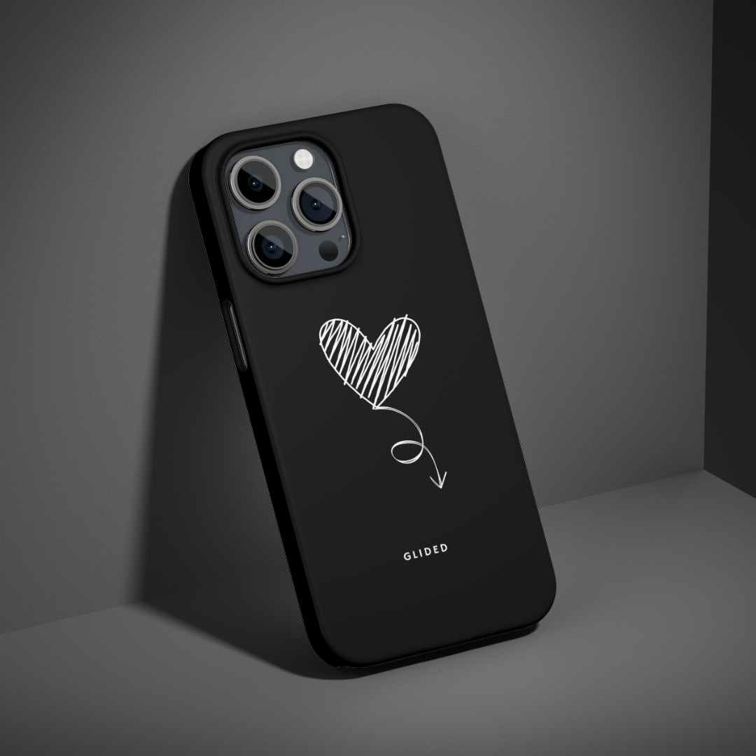 Dark Heart Handyhülle für Google Pixel 6 mit ästhetischem Herzdesign auf dunklem Hintergrund, bietet stilvollen Schutz.