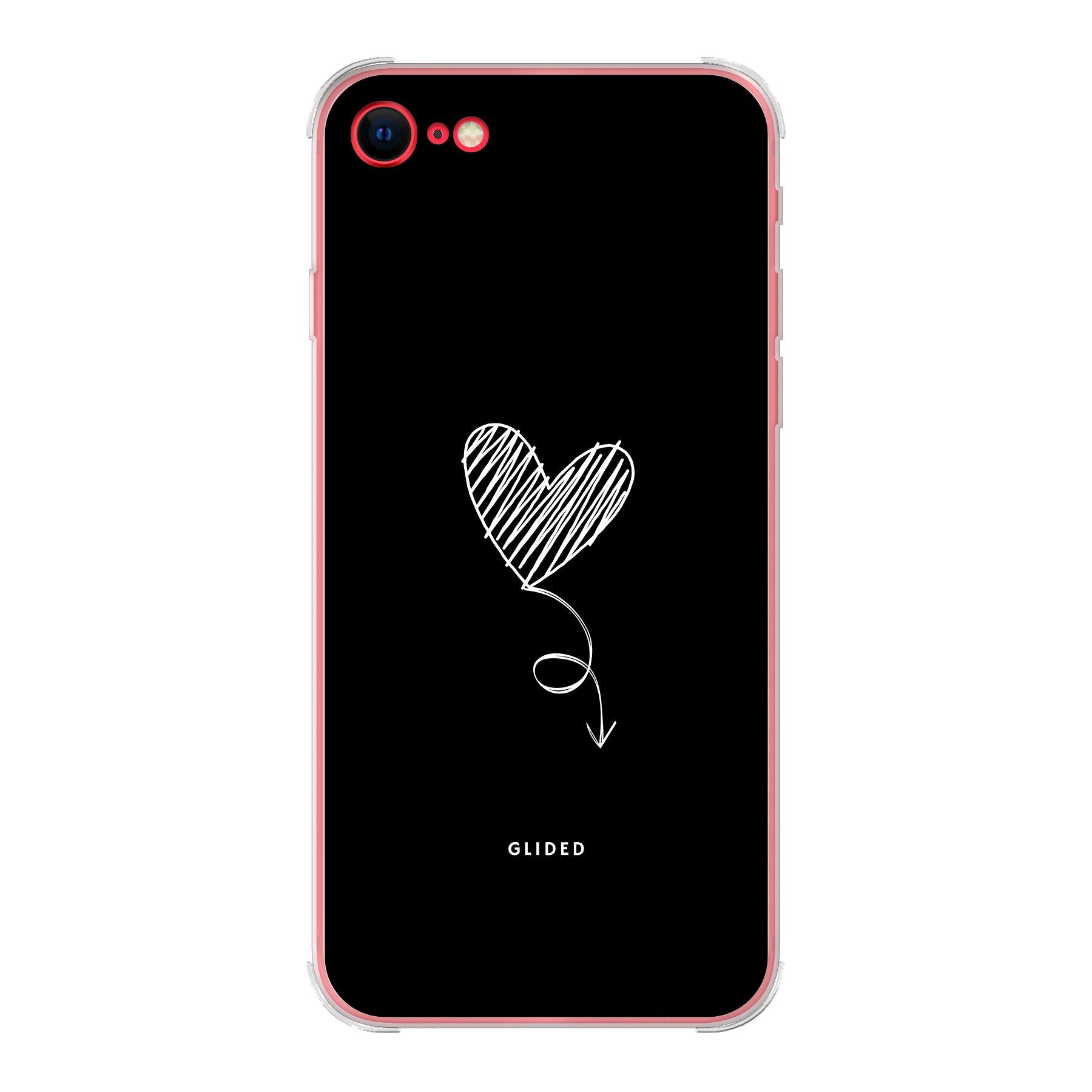 Dark Heart iPhone 7 Handyhülle mit ästhetischem Herzdesign auf dunklem Hintergrund, bietet stilvollen Schutz und einzigartigen Look.