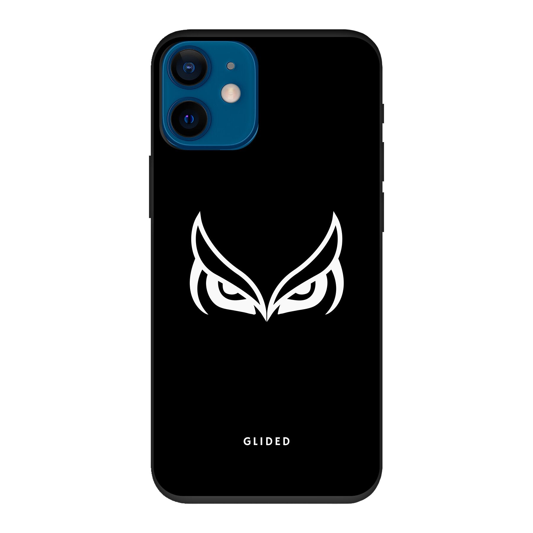 Dark Owl Handyhülle für iPhone 12 mini mit majestätischen Eulen auf dunklem Hintergrund, stilvoll und schützend.