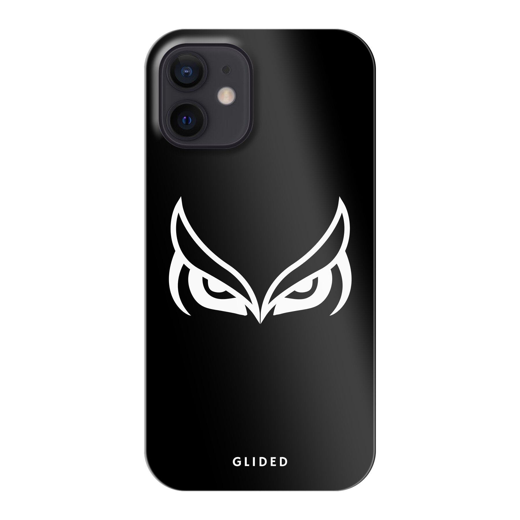 Dark Owl Handyhülle für iPhone 12 mini mit majestätischen Eulen auf dunklem Hintergrund, stilvoll und schützend.