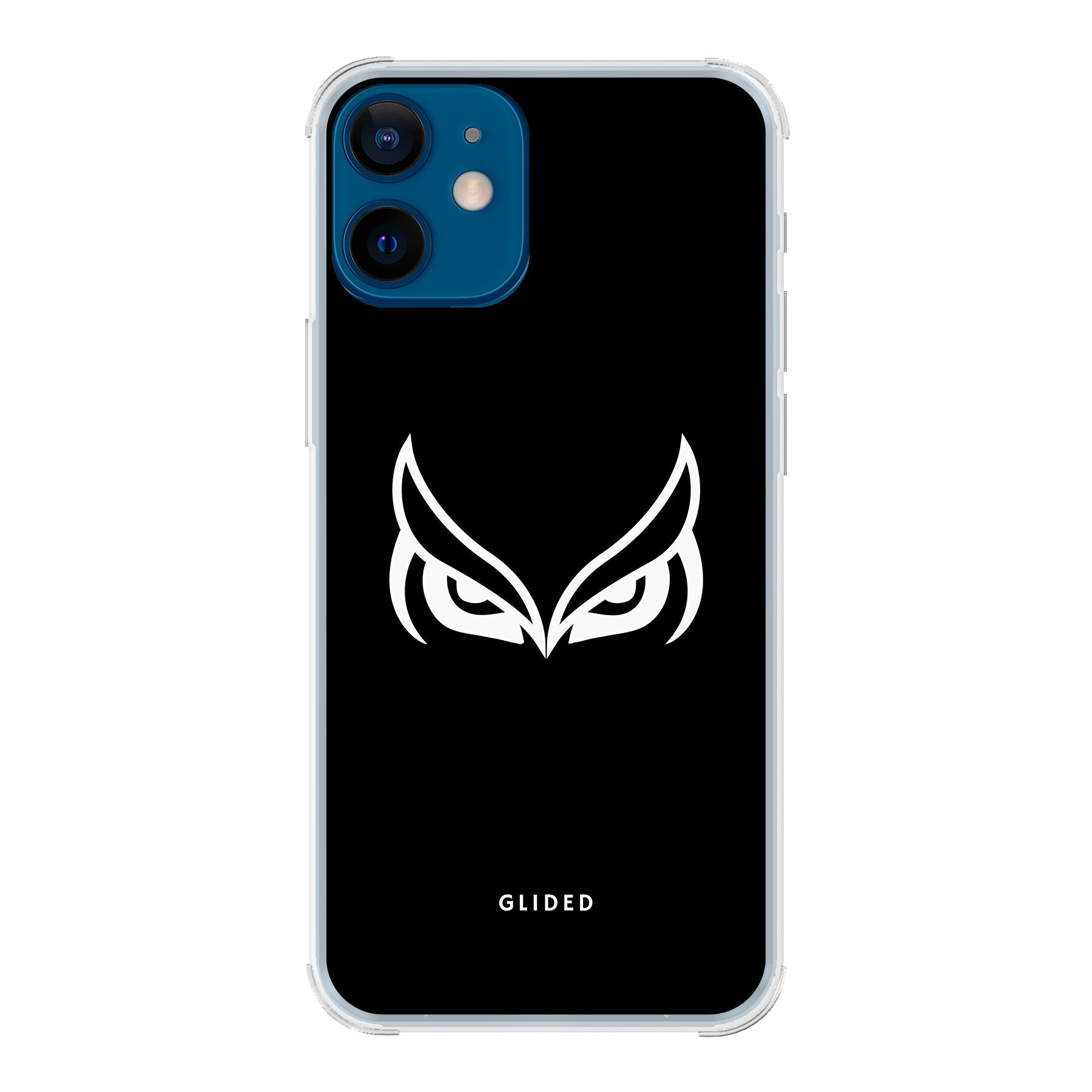 Dark Owl Handyhülle für iPhone 12 mini mit majestätischen Eulen auf dunklem Hintergrund, stilvoll und schützend.