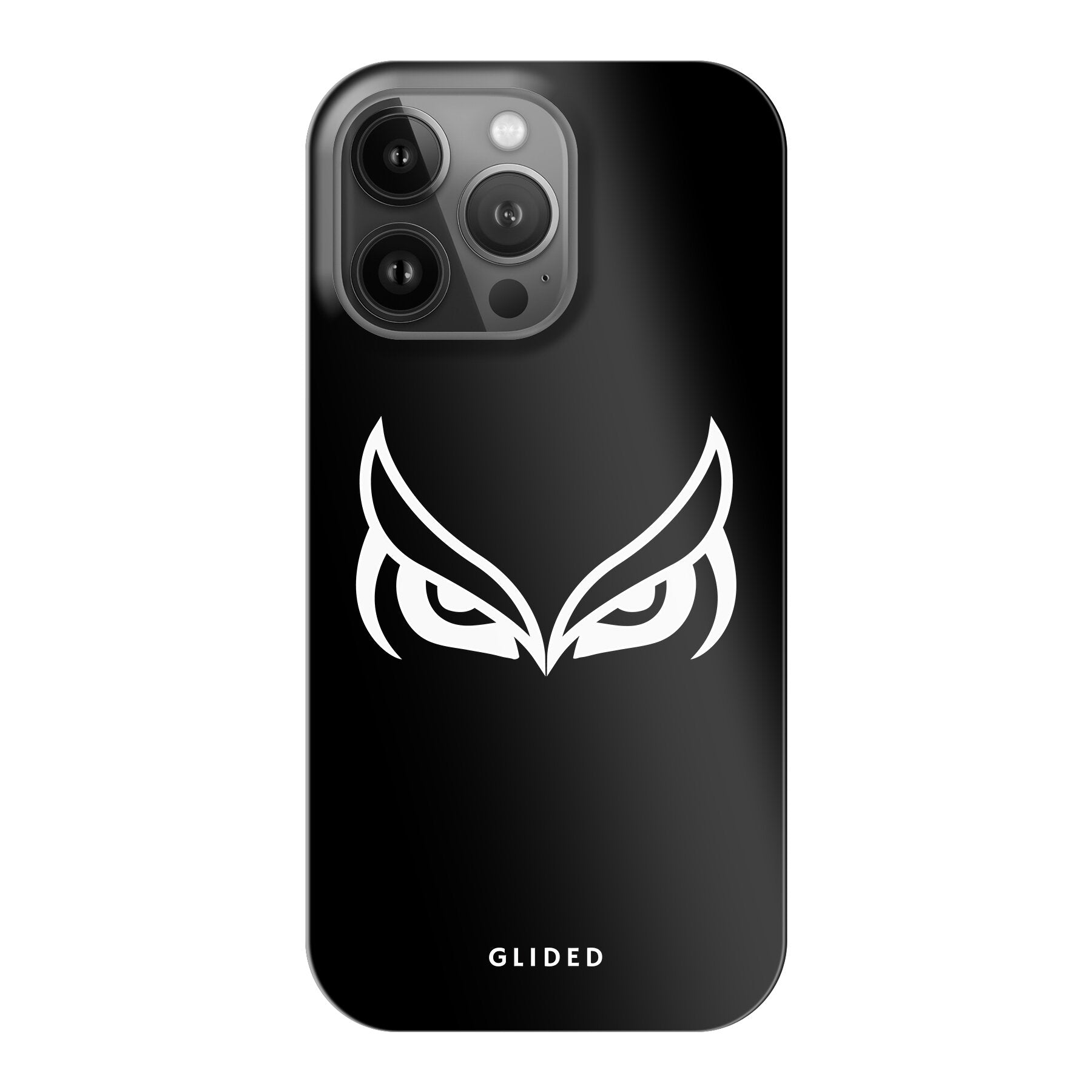 Dark Owl iPhone 13 Pro Handyhülle mit majestätischen Eulen auf dunklem Hintergrund, stilvoll und schützend.