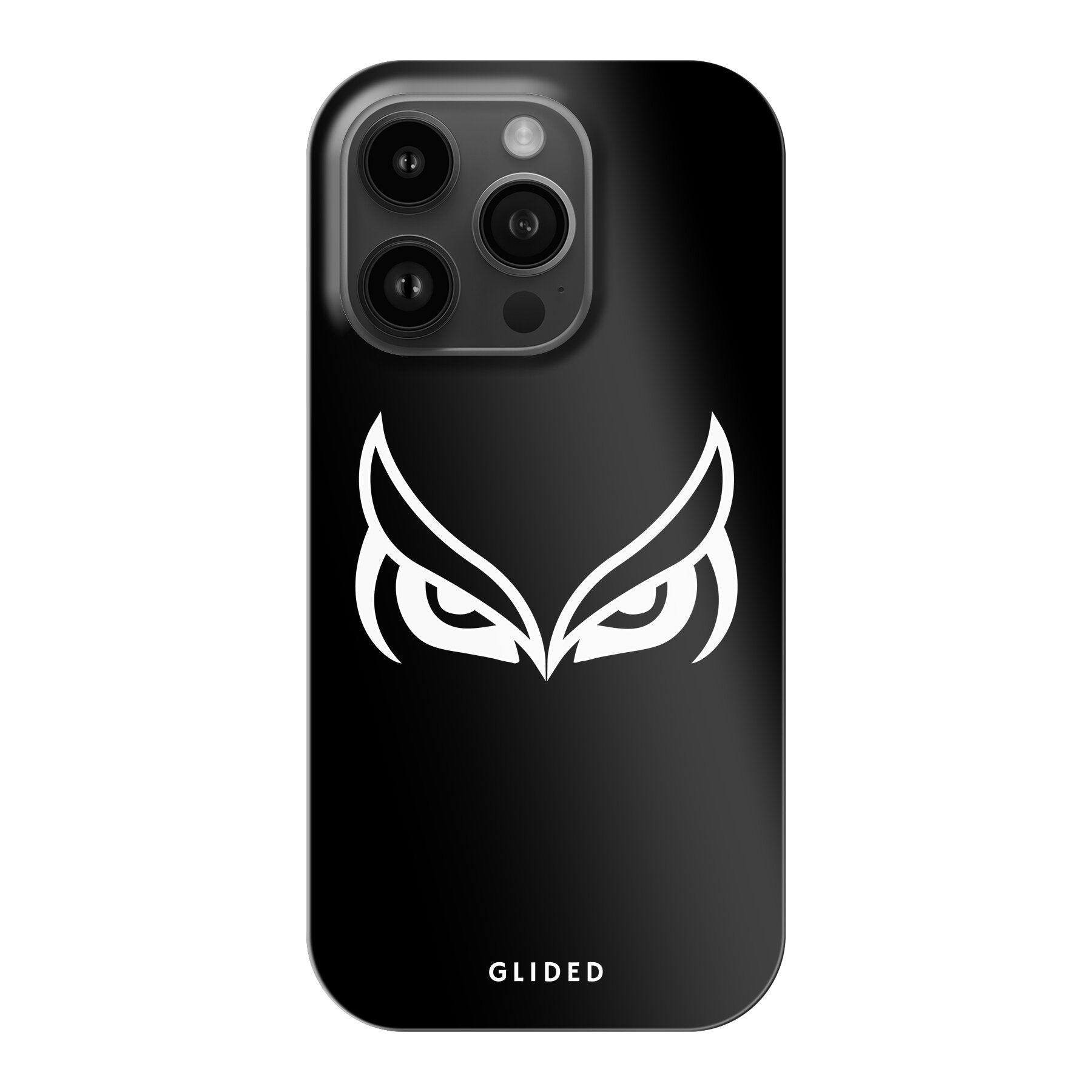 Dark Owl Handyhülle für iPhone 14 Pro mit majestätischen Eulen auf dunklem Hintergrund, stilvoll und schützend.