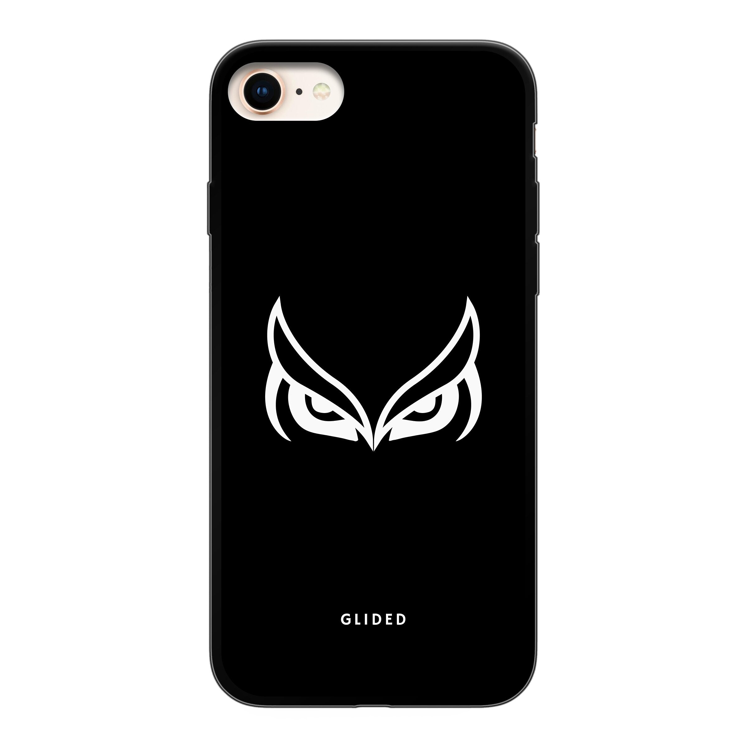 Dark Owl Handyhülle für iPhone SE 2020 mit majestätischen Eulen auf dunklem Hintergrund, stilvoll und schützend.