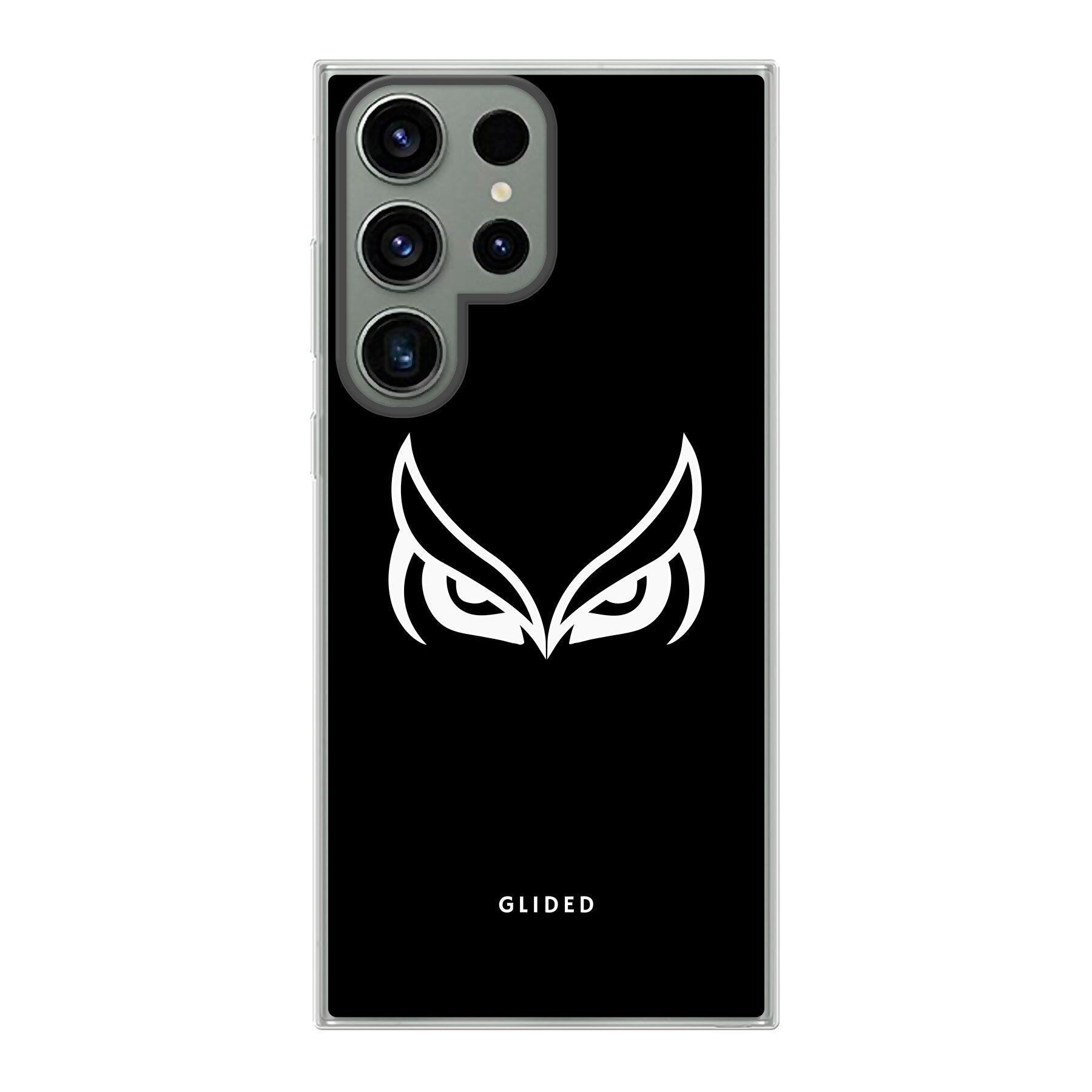 Dark Owl Handyhülle für Samsung Galaxy S23 Ultra mit majestätischen Eulen auf dunklem Hintergrund, stilvoll und schützend.