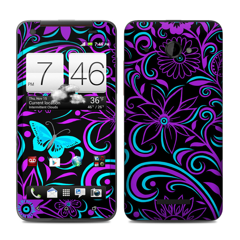 Floral and butterfly phone skin