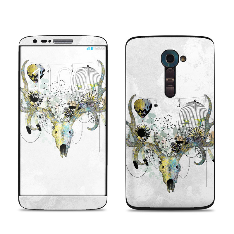 Artistic deer skull phone case.