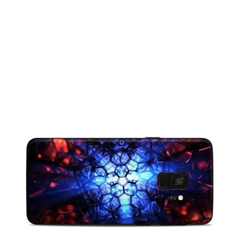 Colorful geometric pattern on phone case.