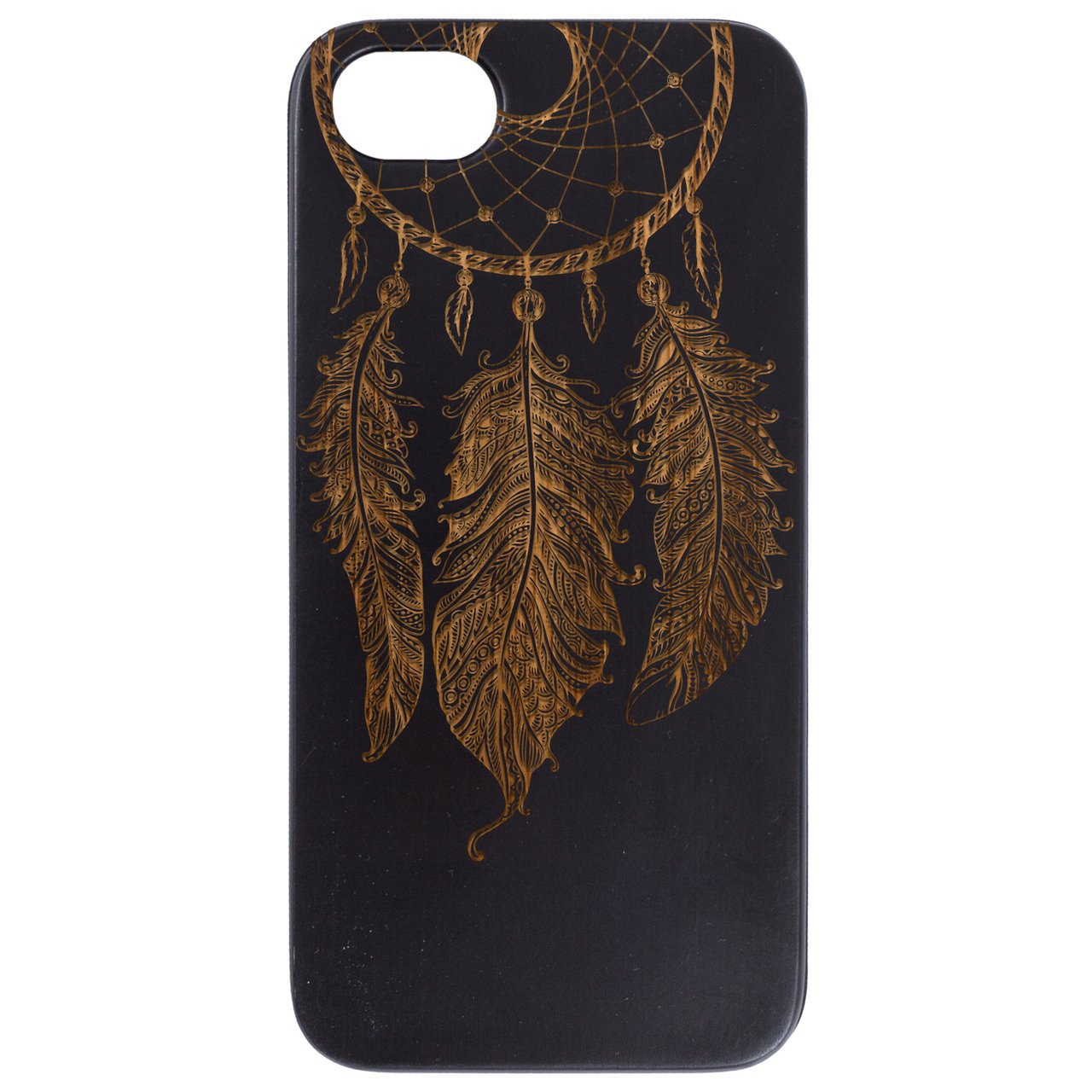 Dream Catcher 3 - Engraved wooden phone case featuring intricate designs and durable construction, suitable for various smartphone models.