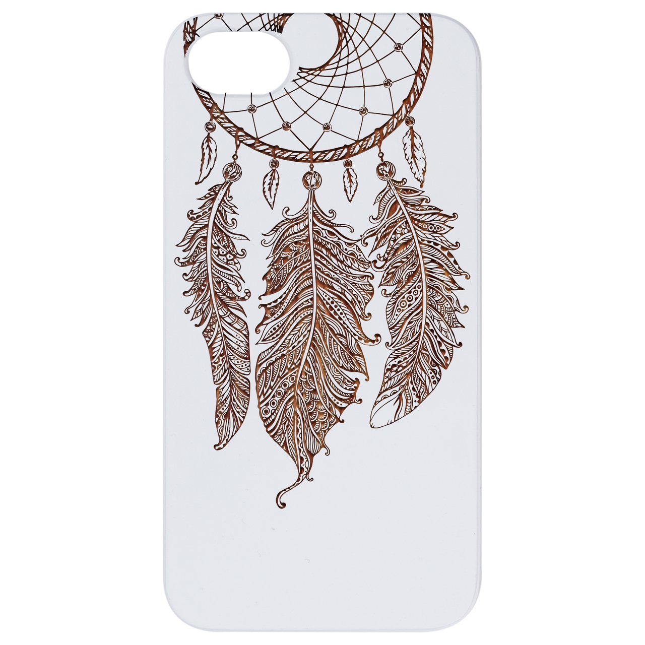 Dream Catcher 3 - Engraved wooden phone case featuring intricate designs and durable construction, suitable for various smartphone models.