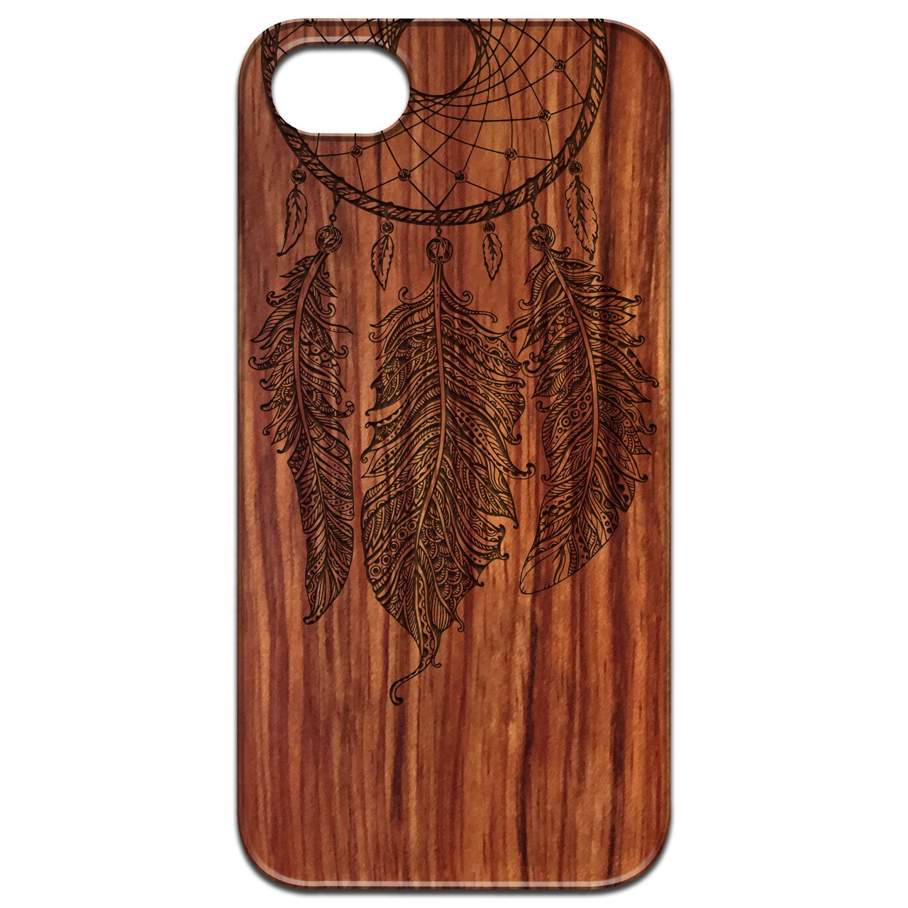 Dream Catcher 3 - Engraved wooden phone case featuring intricate designs and durable construction, suitable for various smartphone models.