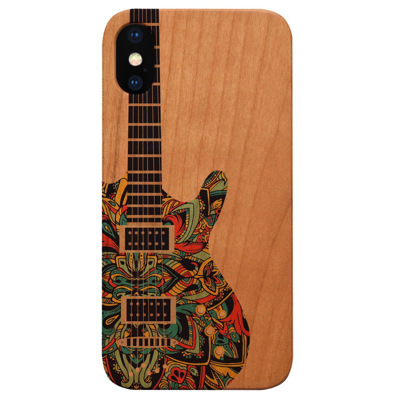 Electric guitar featuring vibrant UV color printing, showcasing unique designs and high-quality craftsmanship.