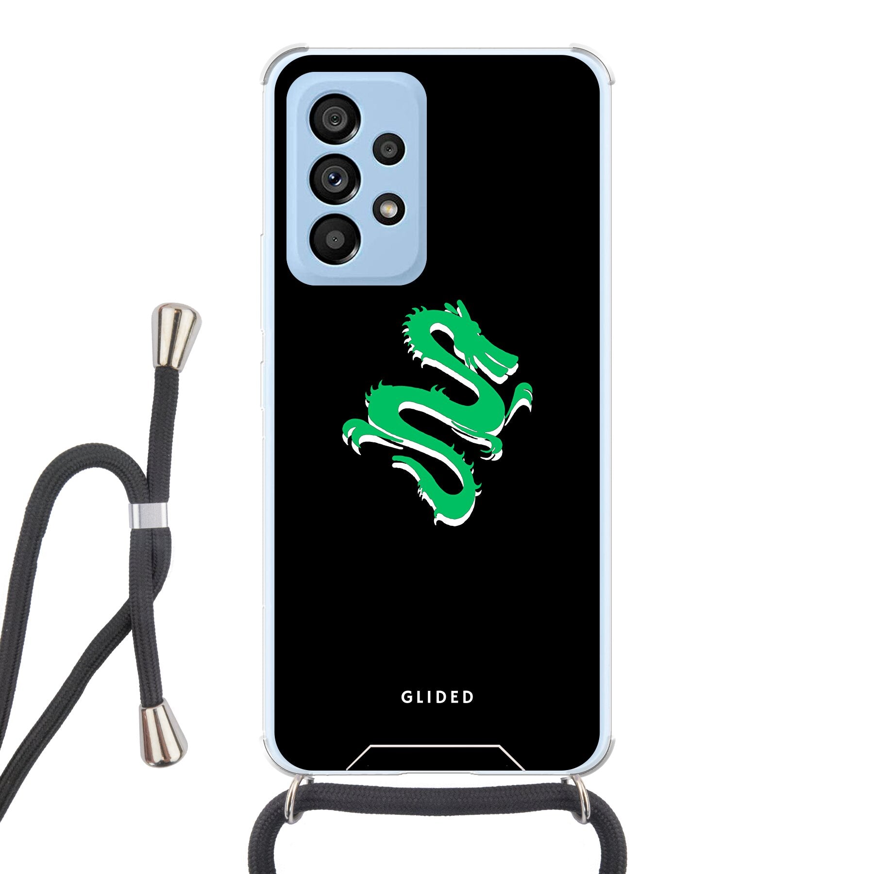 Emerald Dragon Handyhülle für Samsung Galaxy A53 5G mit majestätischem grünem Drachen-Design, idealer Schutz und stilvolles Accessoire.