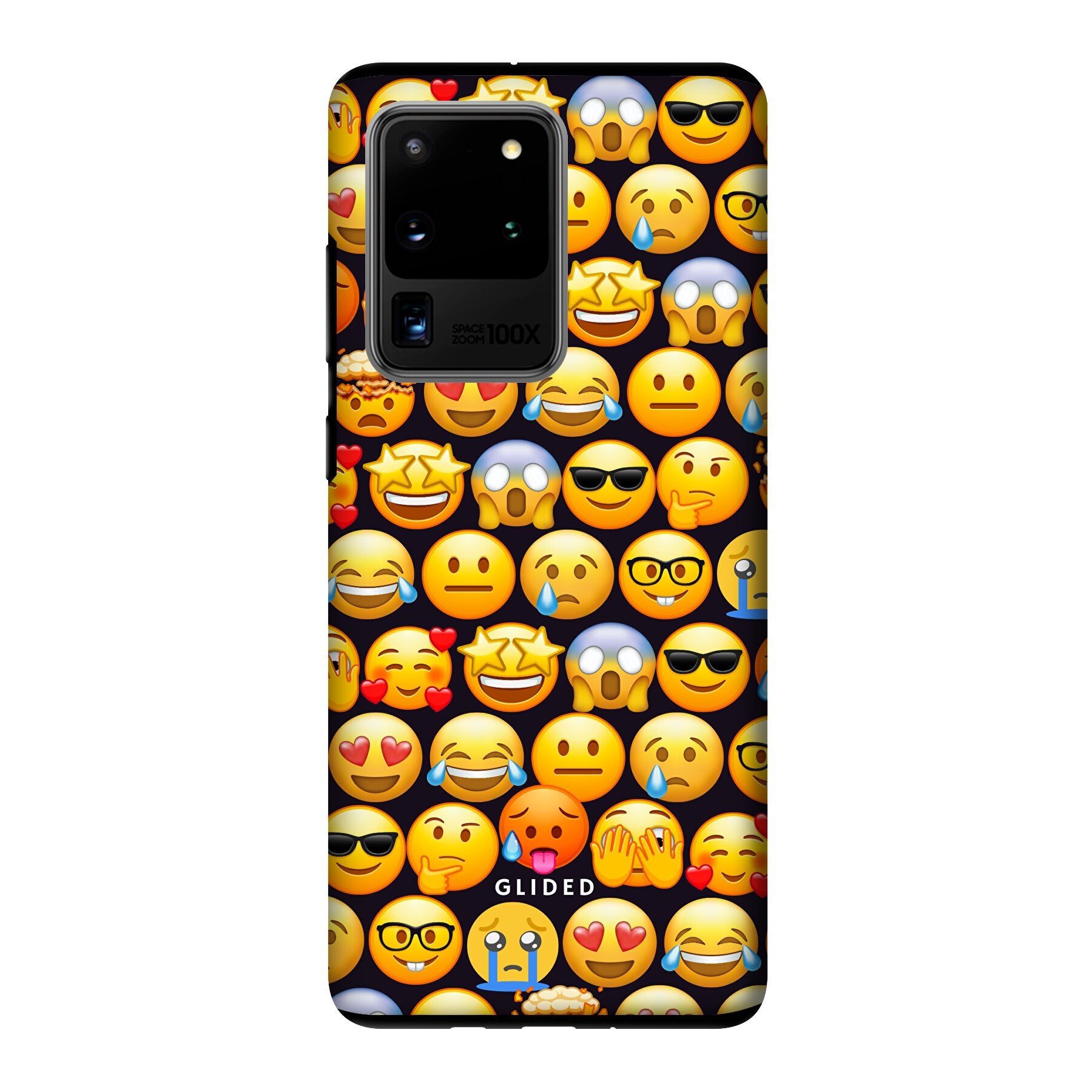 Bunte Emoji Town Hülle für Samsung Galaxy S20 Ultra, zeigt eine Vielzahl von Emojis für Ausdruck und Persönlichkeit.