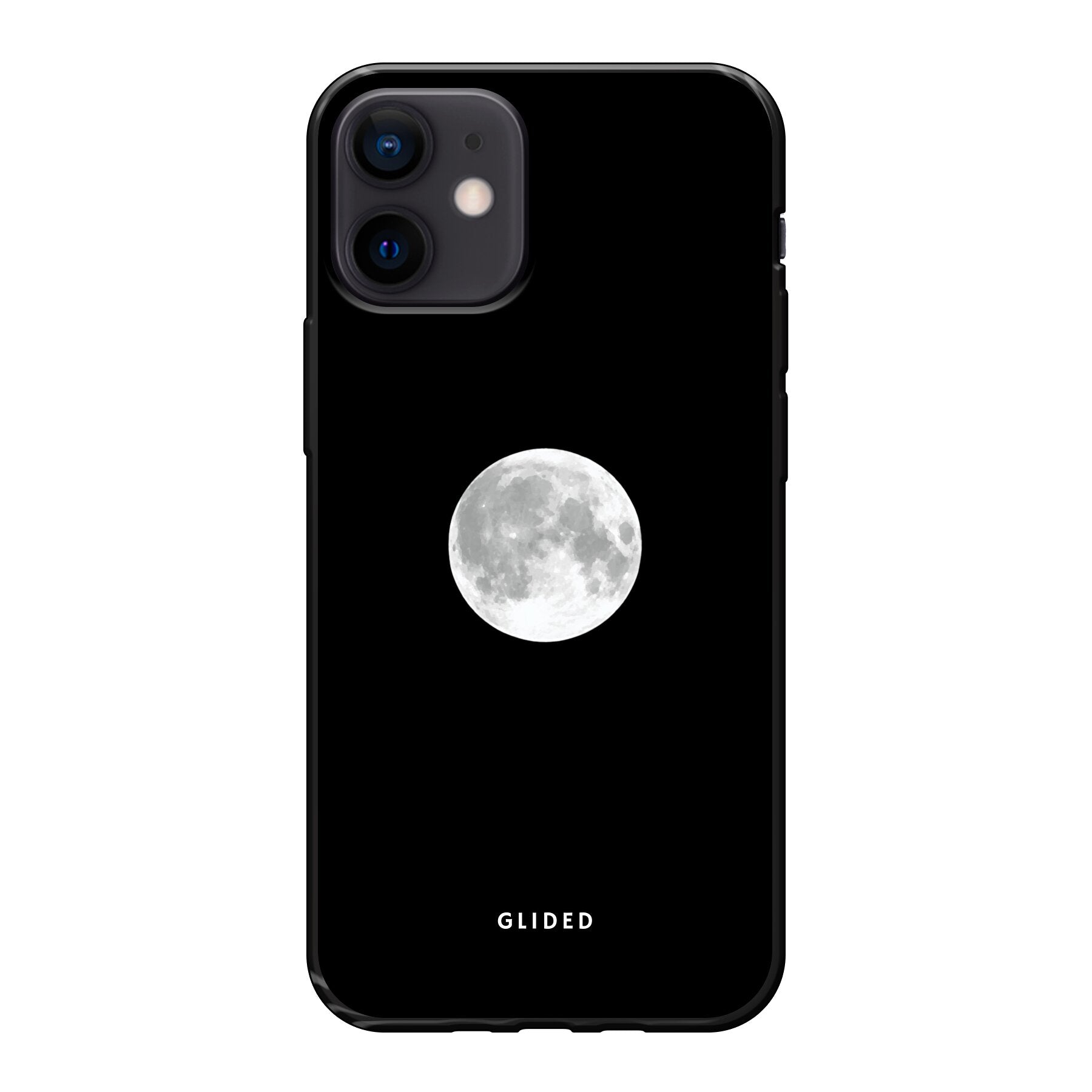 Epic Moon Handyhülle für iPhone 12 mini mit majestätischem Vollmond-Design, das eine mystische Atmosphäre ausstrahlt.