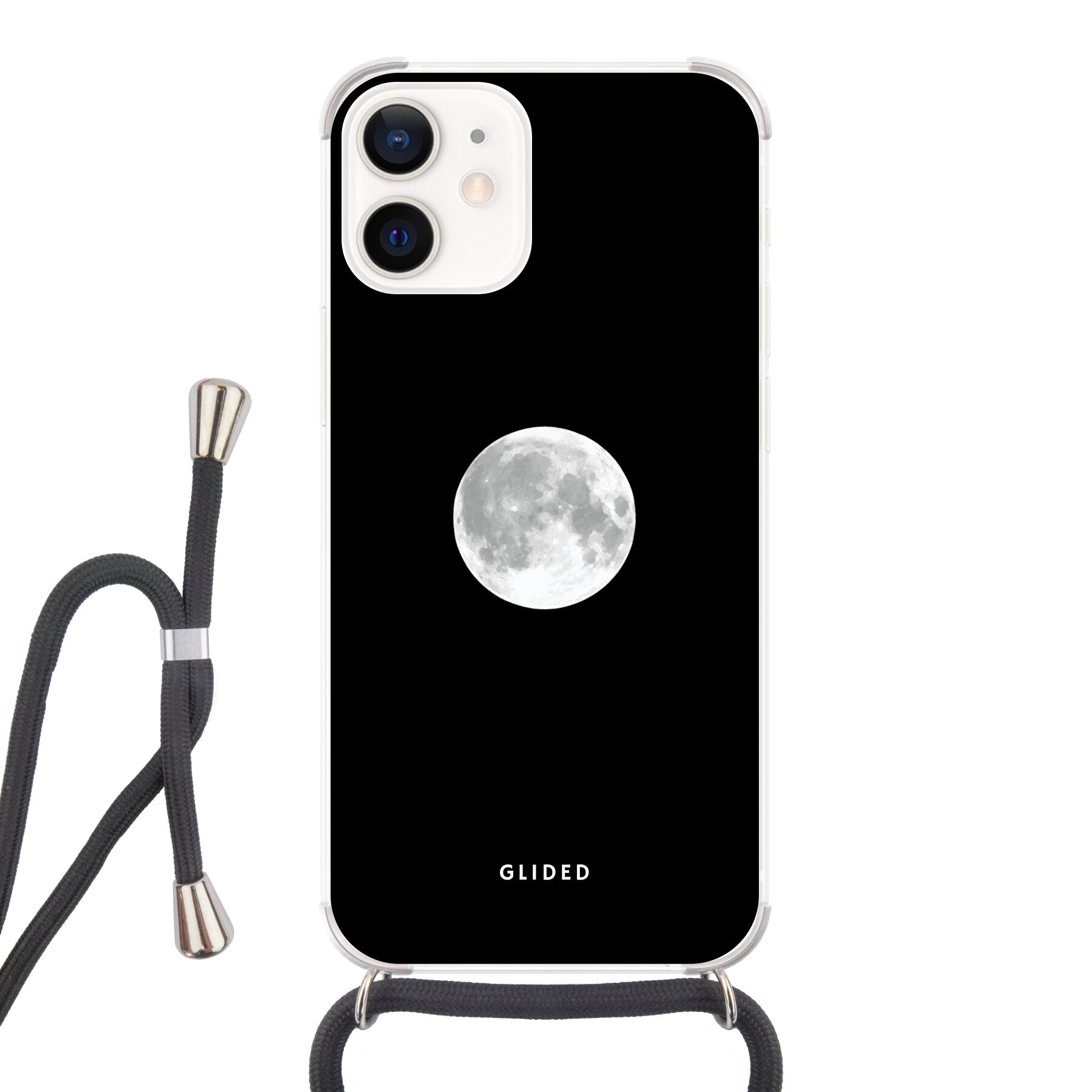 Epic Moon Handyhülle für iPhone 12 mini mit majestätischem Vollmond-Design, das eine mystische Atmosphäre ausstrahlt.