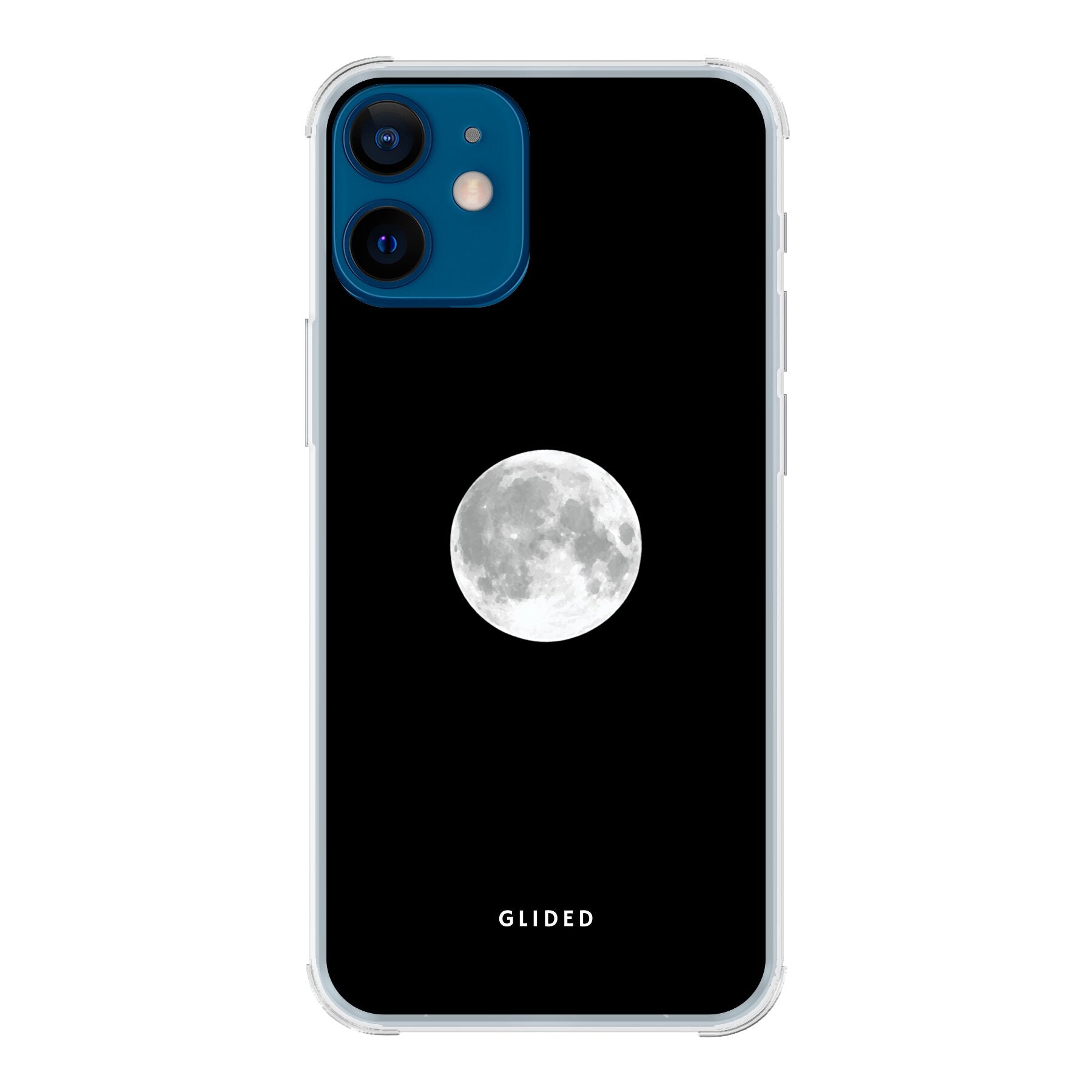 Epic Moon Handyhülle für iPhone 12 mini mit majestätischem Vollmond-Design, das eine mystische Atmosphäre ausstrahlt.