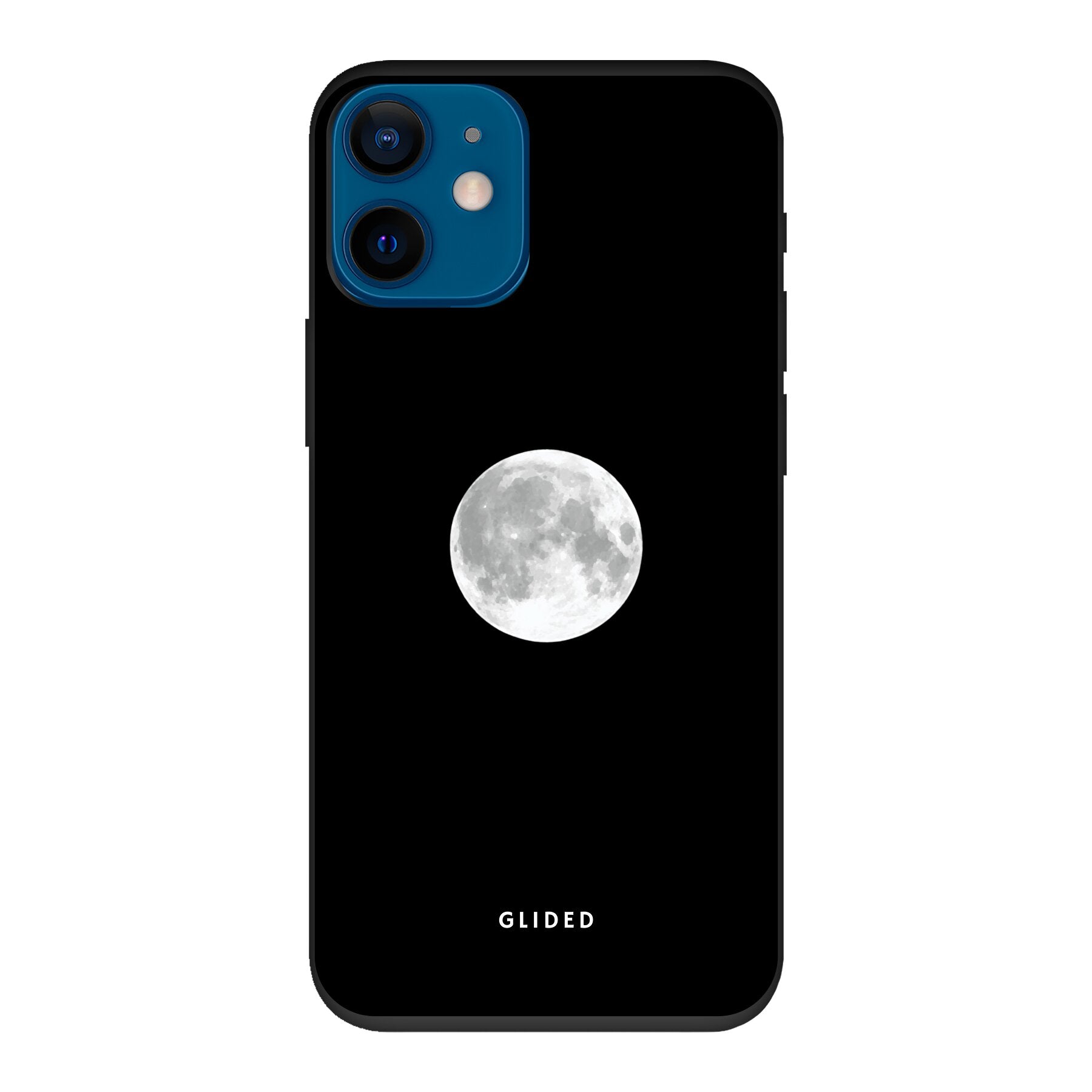 Epic Moon Handyhülle für iPhone 12 mini mit majestätischem Vollmond-Design, das eine mystische Atmosphäre ausstrahlt.