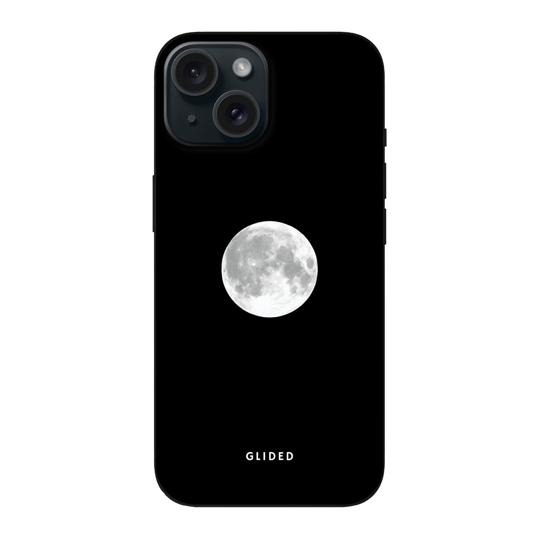 Epic Moon Handyhülle für iPhone 15 mit majestätischem Vollmond-Design, das eine mystische Atmosphäre ausstrahlt.