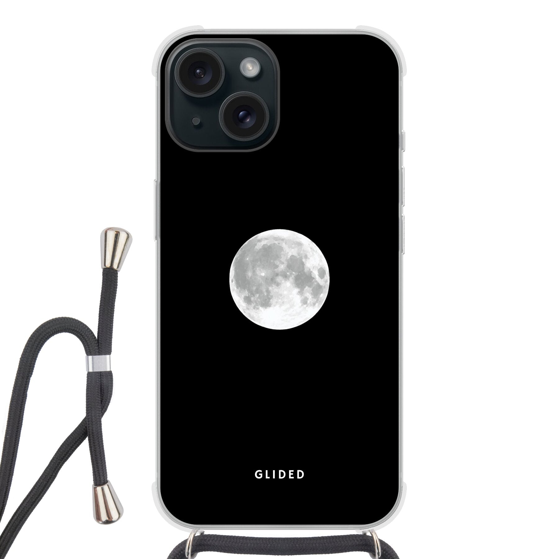 Epic Moon Handyhülle für iPhone 15 mit majestätischem Vollmond-Design, das eine mystische Atmosphäre ausstrahlt.