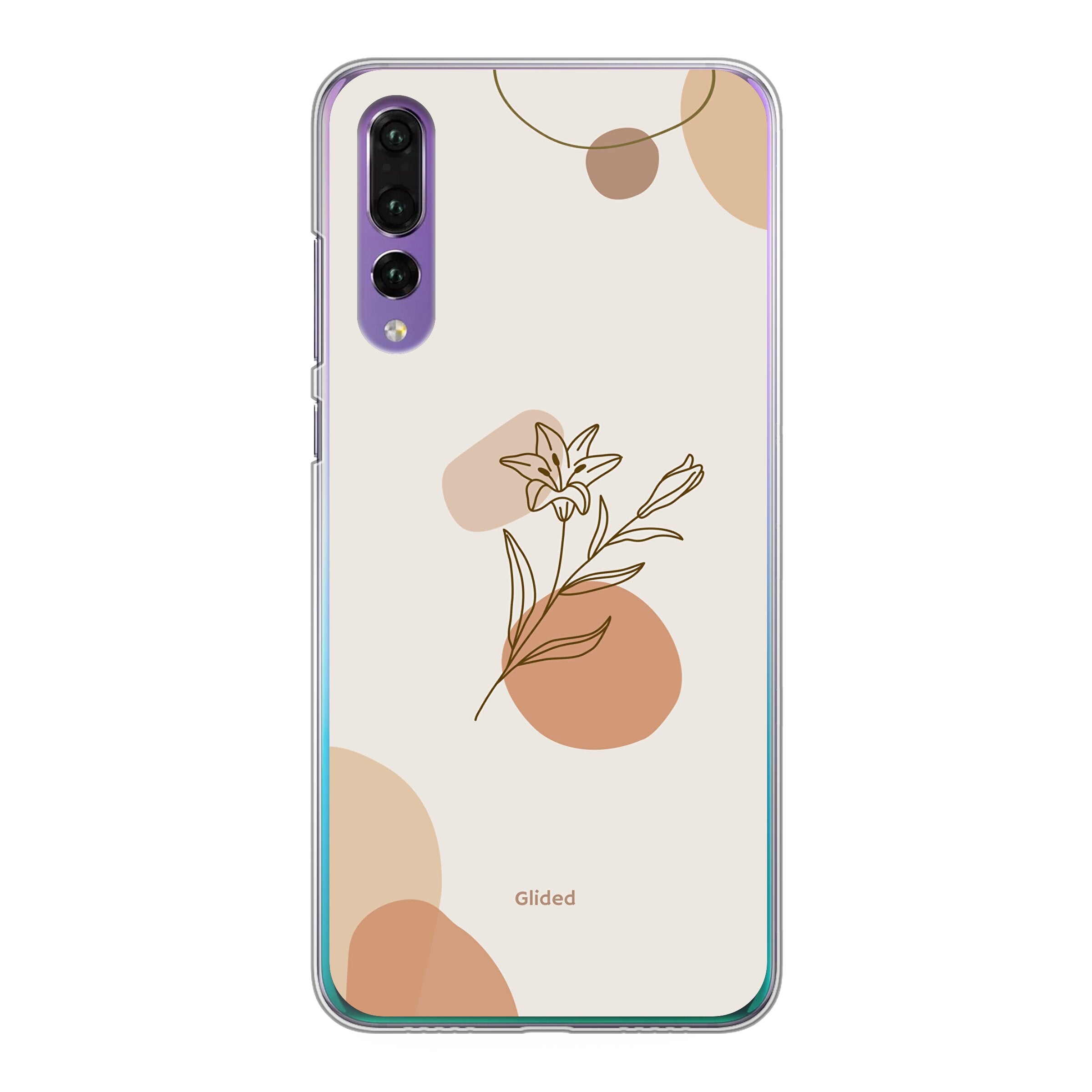 Flora Huawei P30 Handyhülle mit pastellfarbenem Blumendesign, bietet Schutz und Stil für dein Smartphone.