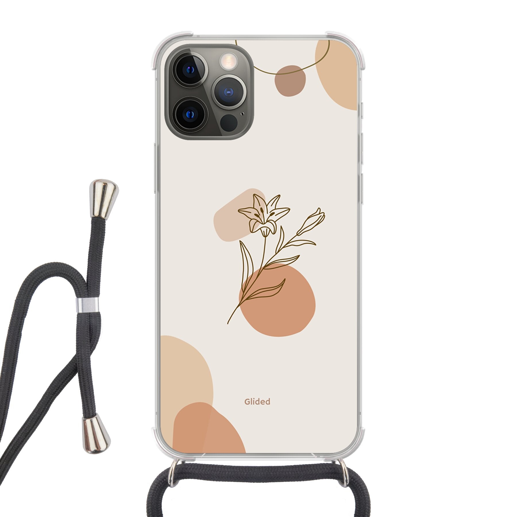 Flora iPhone 12 Pro Handyhülle mit pastellfarbenen Blumen und elegantem Design, idealer Schutz für dein Smartphone.