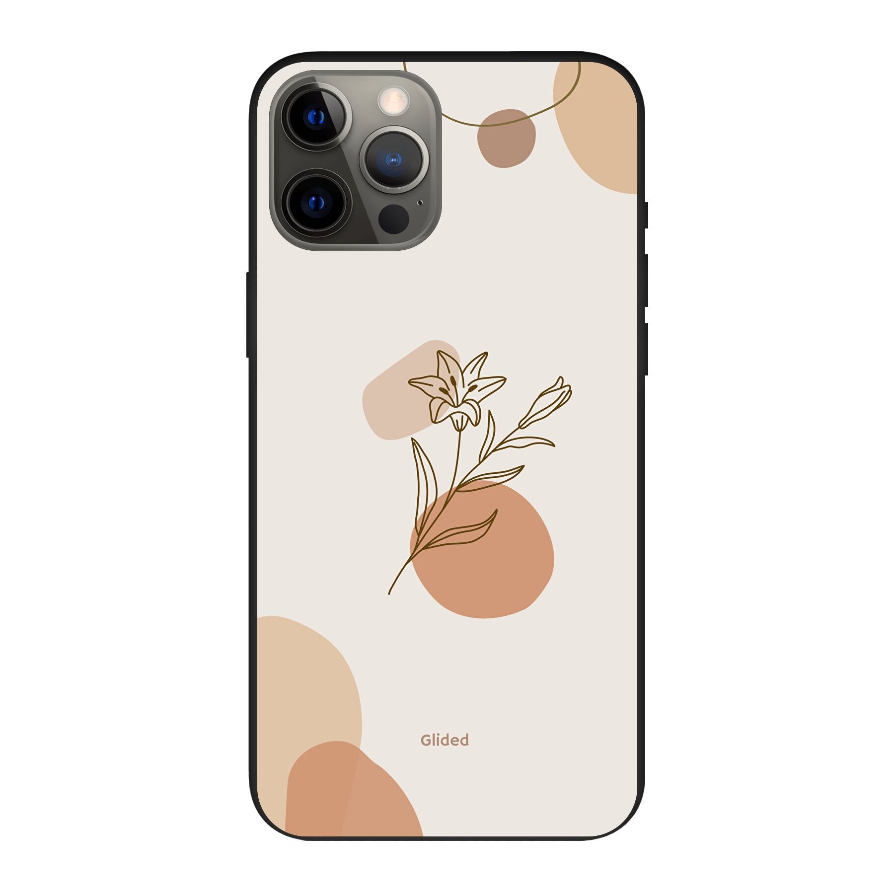 Flora iPhone 12 Pro Max Handyhülle mit pastellfarbenem Blumenmuster, bietet stilvollen Schutz und elegantes Design.