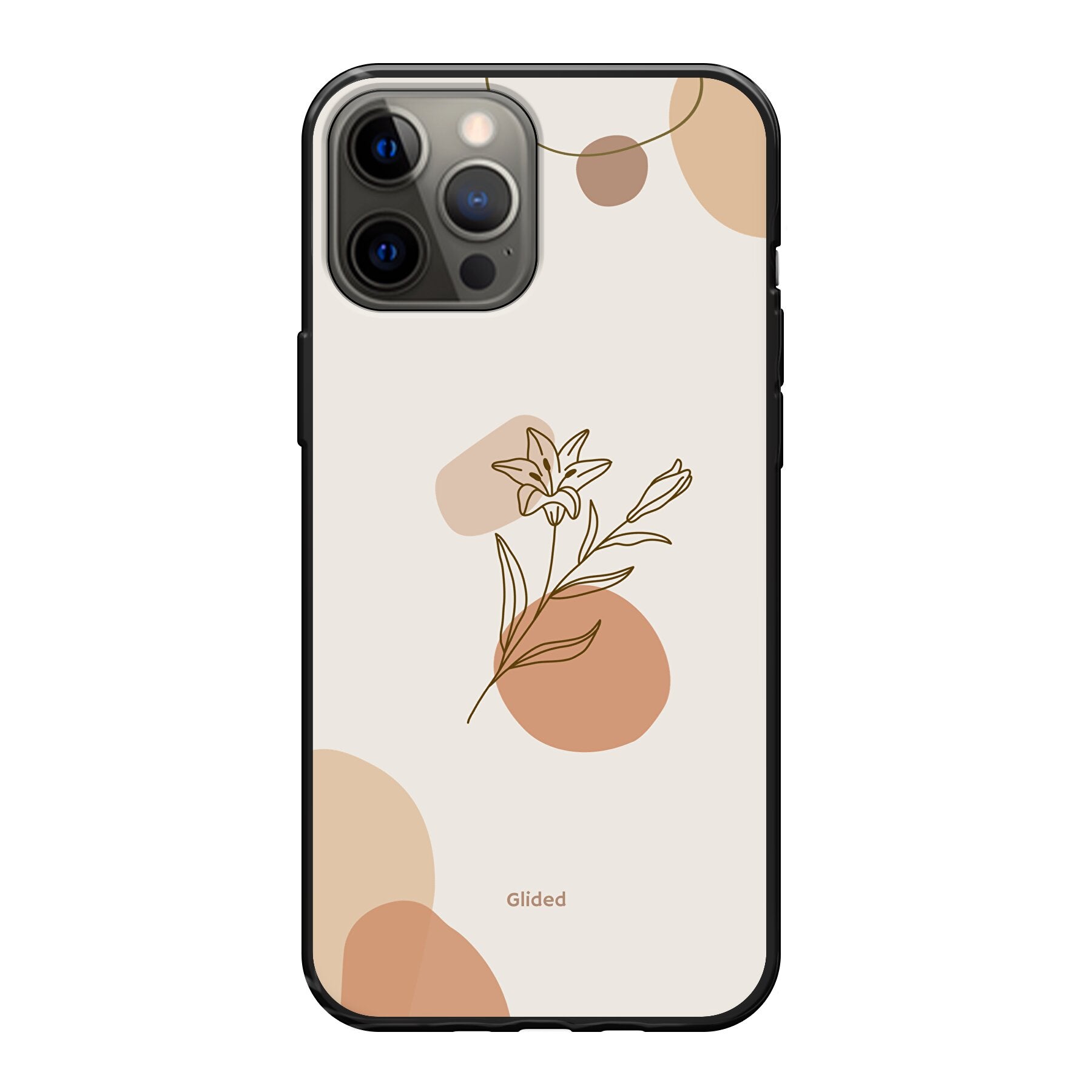 Flora iPhone 12 Pro Max Handyhülle mit pastellfarbenem Blumenmuster, bietet stilvollen Schutz und elegantes Design.