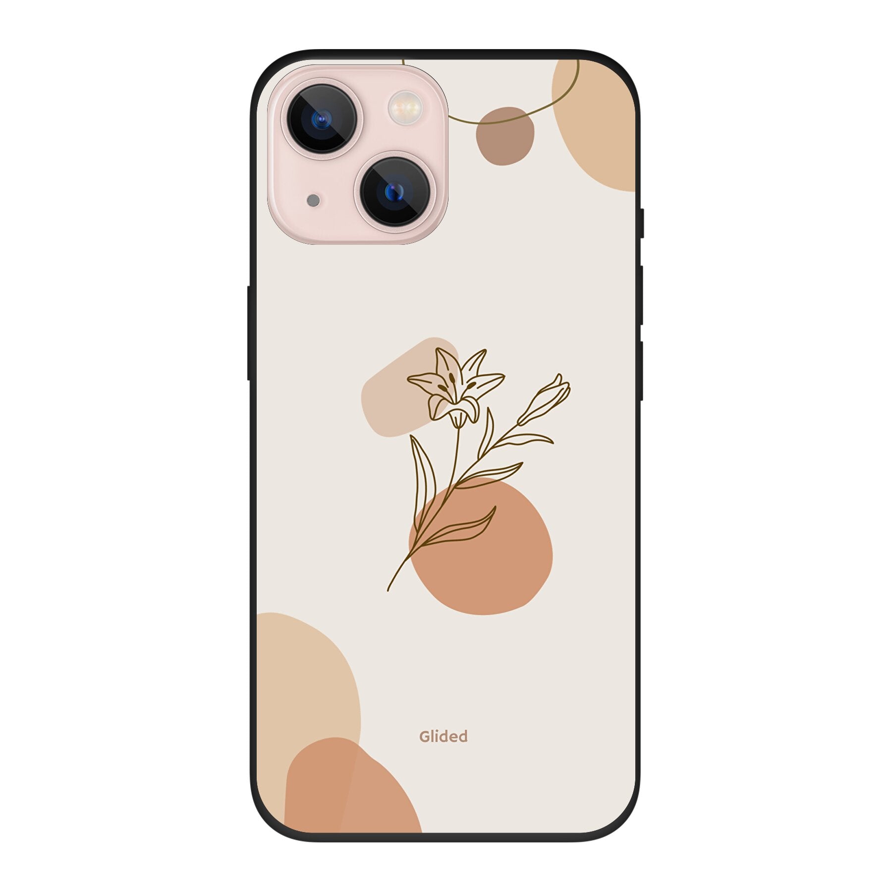 Flora iPhone 13 Handyhülle mit pastellfarbenem Blumendesign, bietet stilvollen Schutz und eleganten Look.