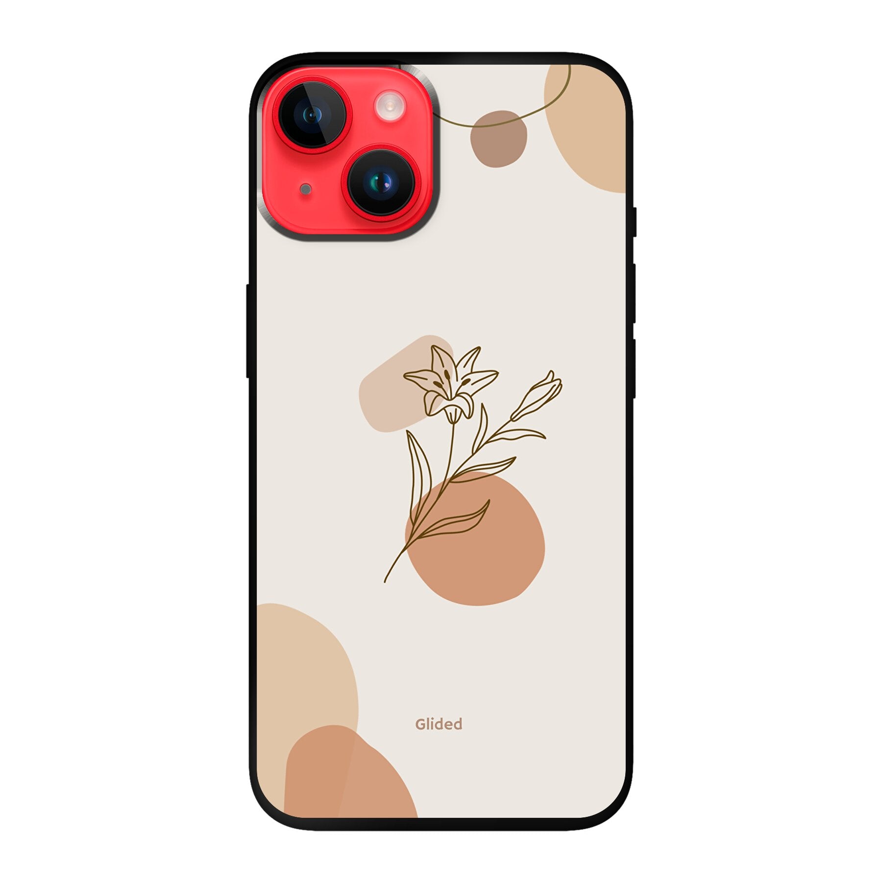 Flora iPhone 14 Handyhülle mit pastellfarbenen Blumen und elegantem Design, ideal für stilbewusste Nutzer.