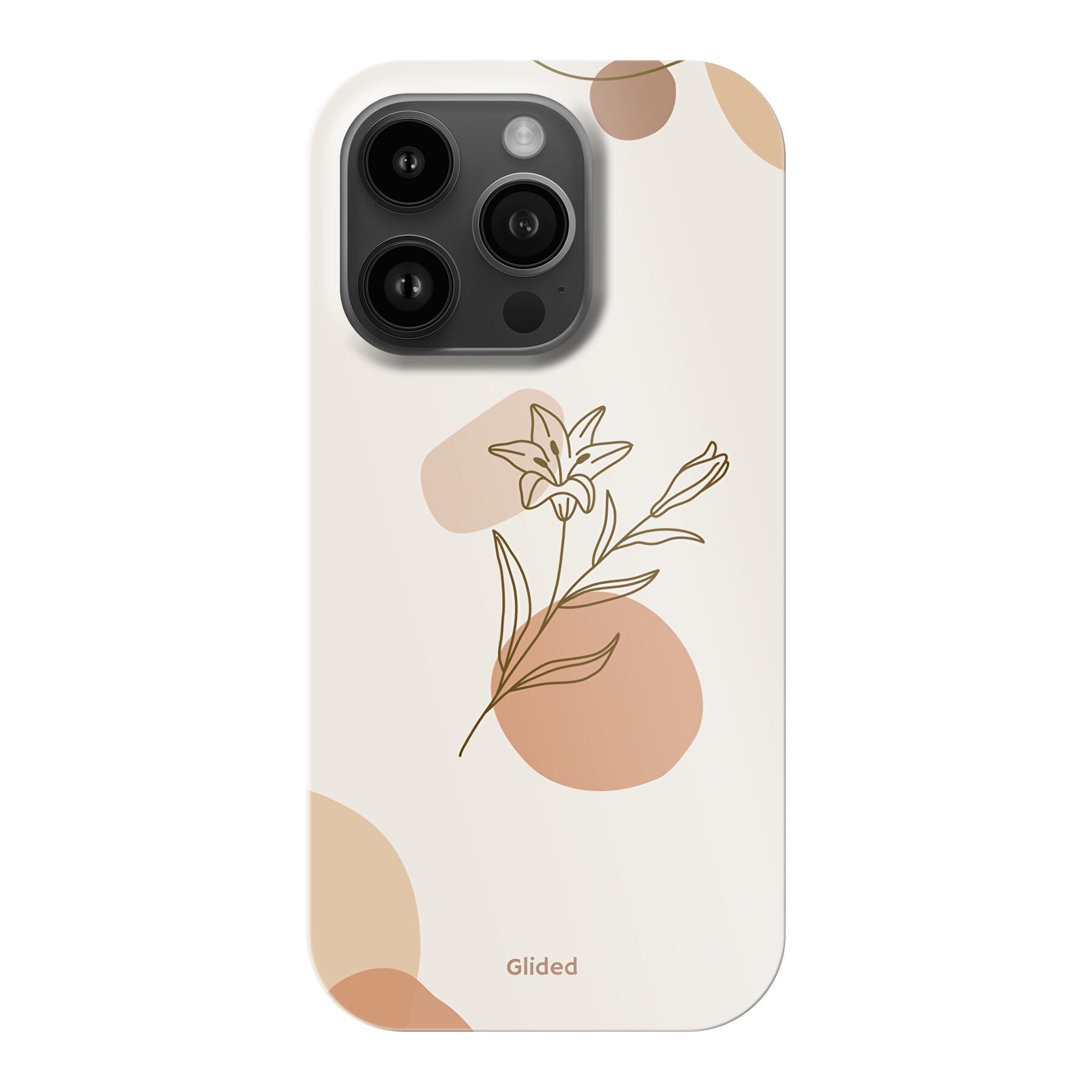 Flora iPhone 14 Pro Handyhülle mit pastellfarbenem Blumenmuster, idealer Schutz und elegantes Design.