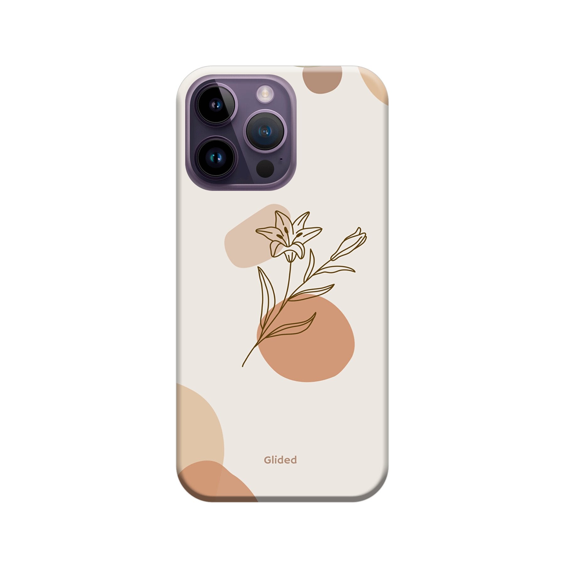 Flora iPhone 14 Pro Max Handyhülle mit pastellfarbenem Blumendesign, bietet stilvollen Schutz und eleganten Look.