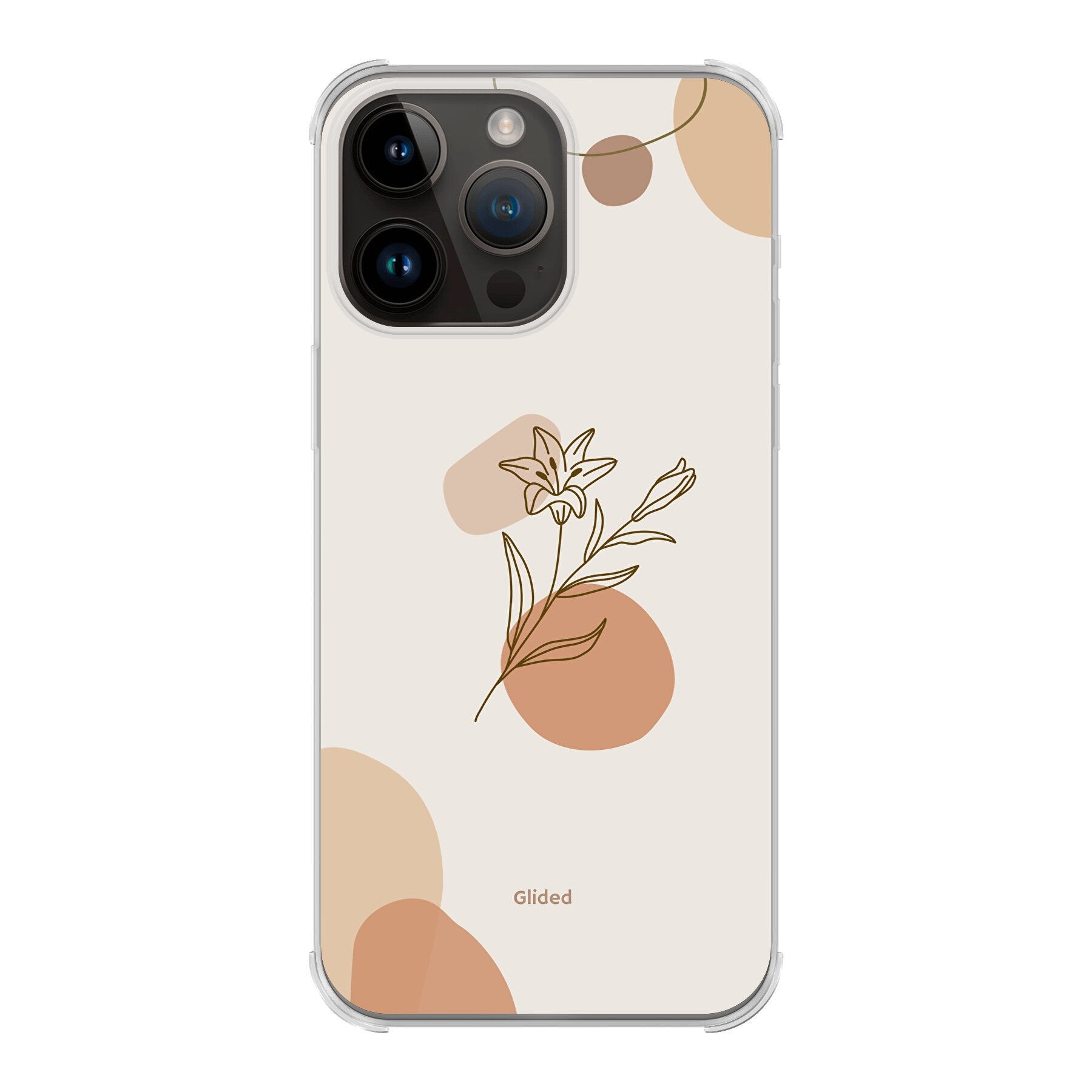 Flora iPhone 14 Pro Max Handyhülle mit pastellfarbenem Blumendesign, bietet stilvollen Schutz und eleganten Look.