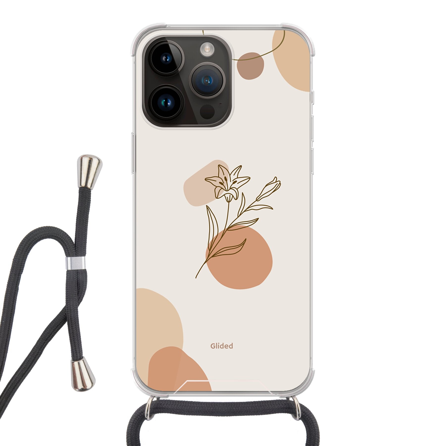 Flora iPhone 14 Pro Max Handyhülle mit pastellfarbenem Blumendesign, bietet stilvollen Schutz und eleganten Look.