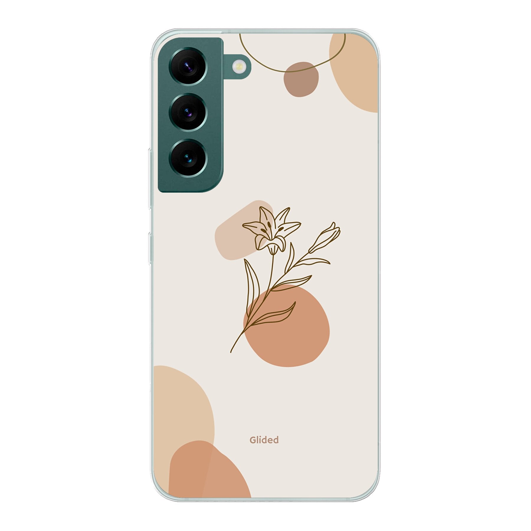 Flora Handyhülle für Samsung Galaxy S22 mit pastellfarbenen Blumenmotiven, die stilvollen Schutz bietet.