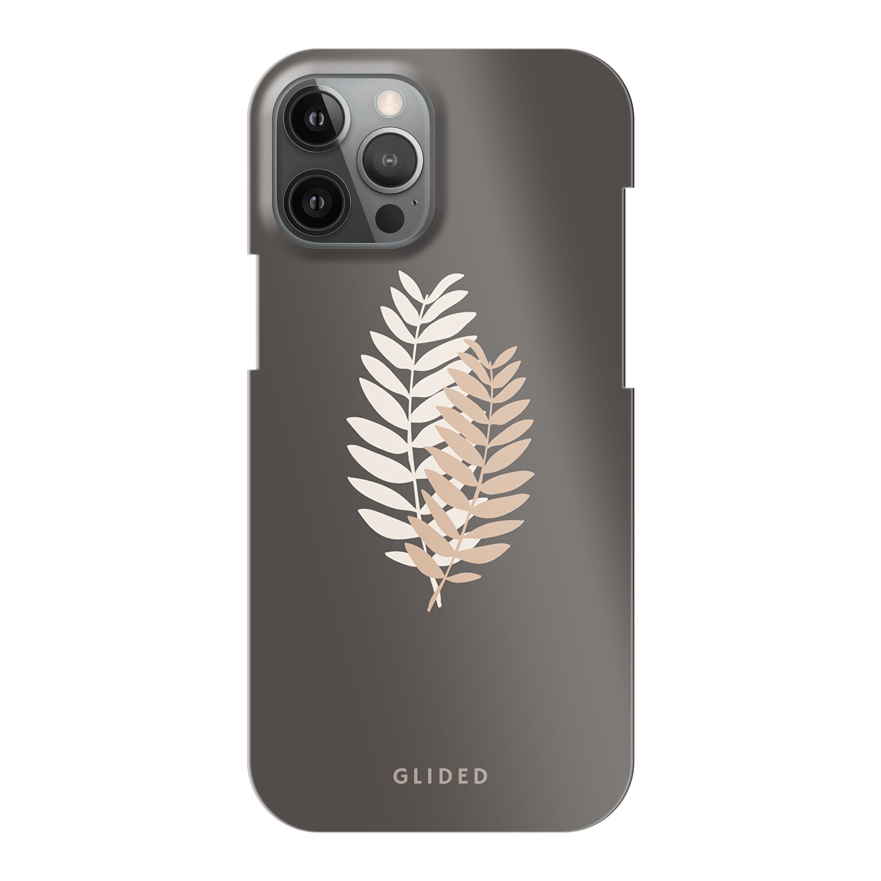 Florage iPhone 12 Pro Max Handyhülle mit Pflanzenabbildung auf dunklem Hintergrund, bietet stilvollen Schutz und einzigartiges Design.