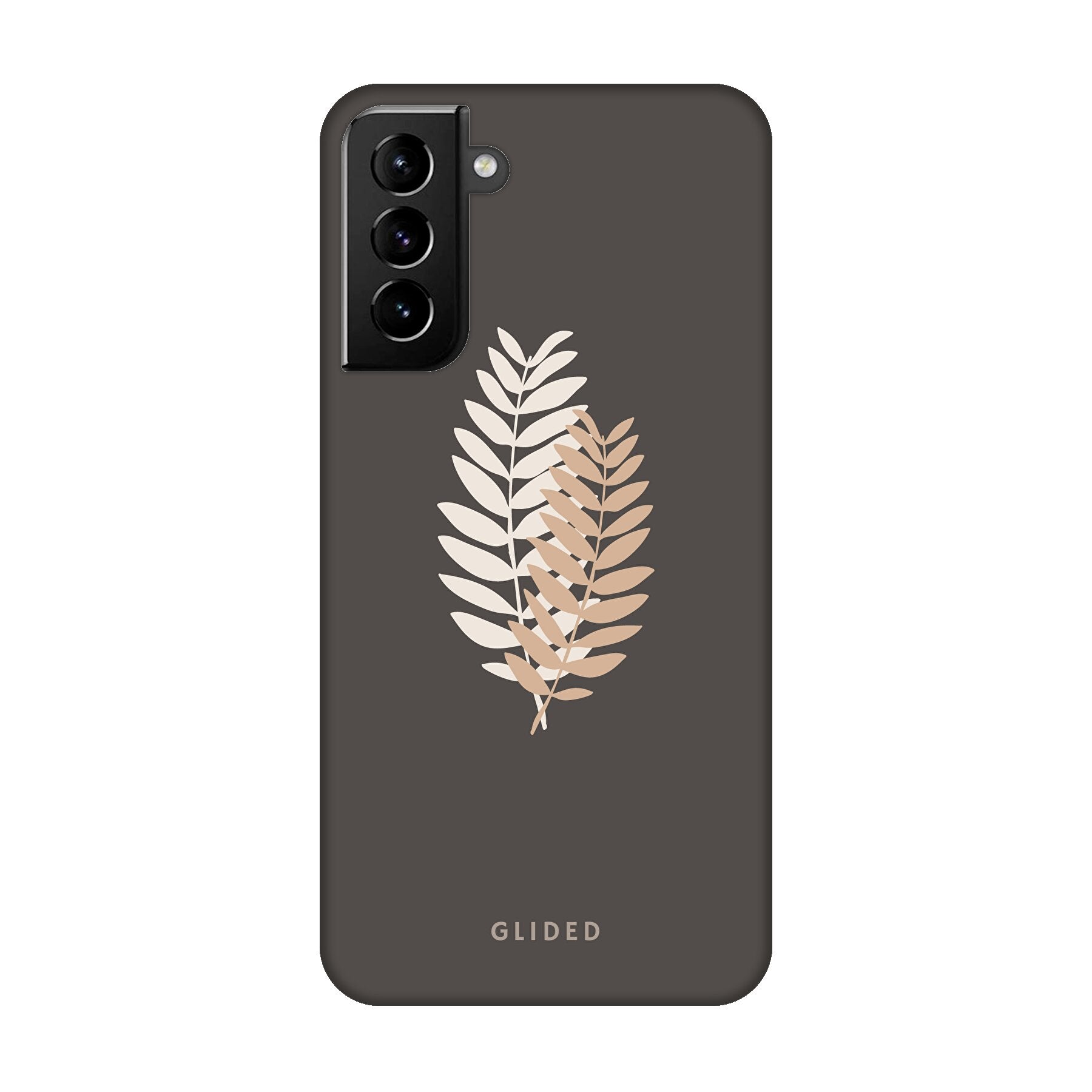 Florage Handyhülle für Samsung Galaxy S21 Plus 5G mit Pflanzenmotiv auf dunklem Hintergrund, bietet stilvollen Schutz und einzigartigen Look.