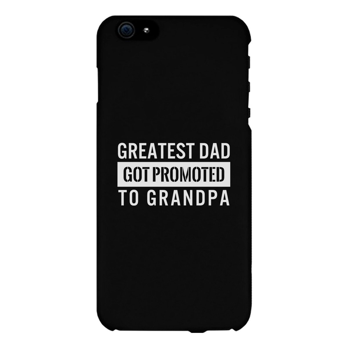 Phone case with grandpa promotion text.