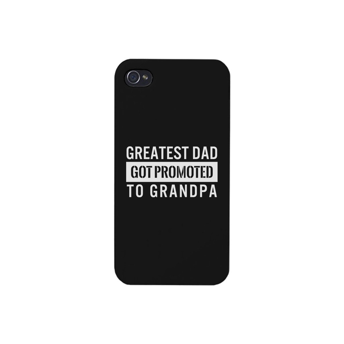 Black phone case with grandpa promotion.