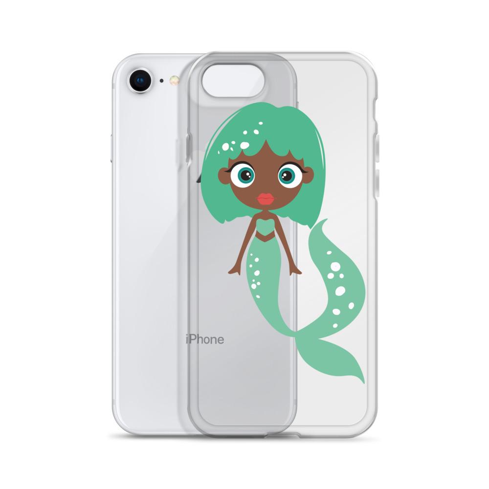 Kritter Mermaid iPhone Case featuring a colorful mermaid design with a solid polycarbonate back and flexible TPU sides.