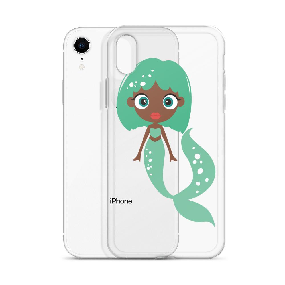 Kritter Mermaid iPhone Case featuring a colorful mermaid design with a solid polycarbonate back and flexible TPU sides.