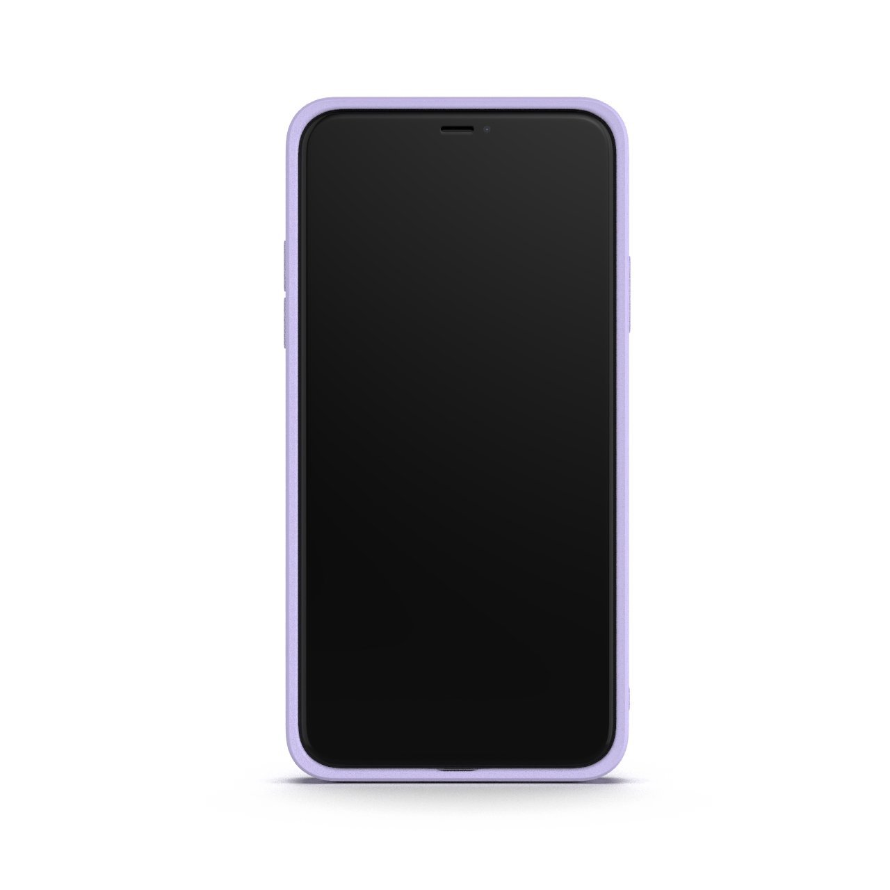 Lavender iPhone 11 Pro Max case made from durable Liquid Silicone with soft microfiber lining, showcasing its stylish design and protective features.